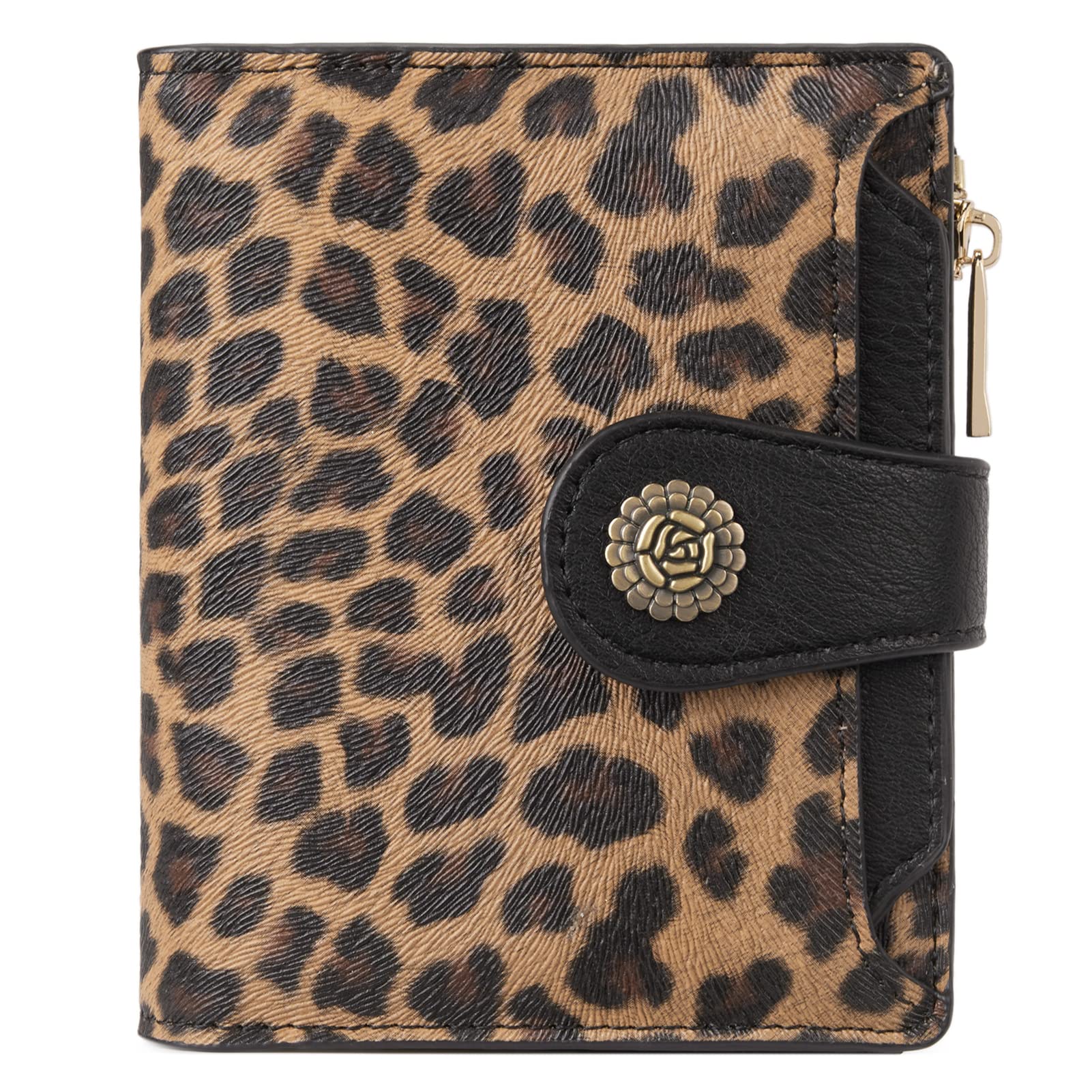 Foto 2 pulgar | Billetera Cluci Pequeña De Piel Con Bloqueo Rfid, Triple Pliegue, Para Mujer - Venta Internacional.