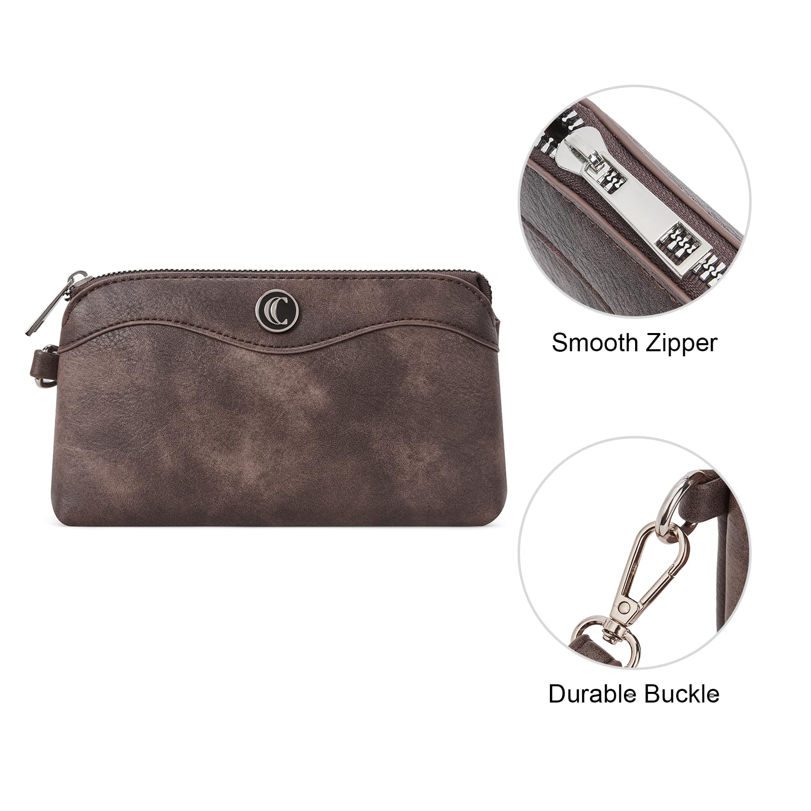 Foto 6 pulgar | Bolso De Piel Cluci Para Teléfono Móvil De Viaje Para Mujer - Venta Internacional.
