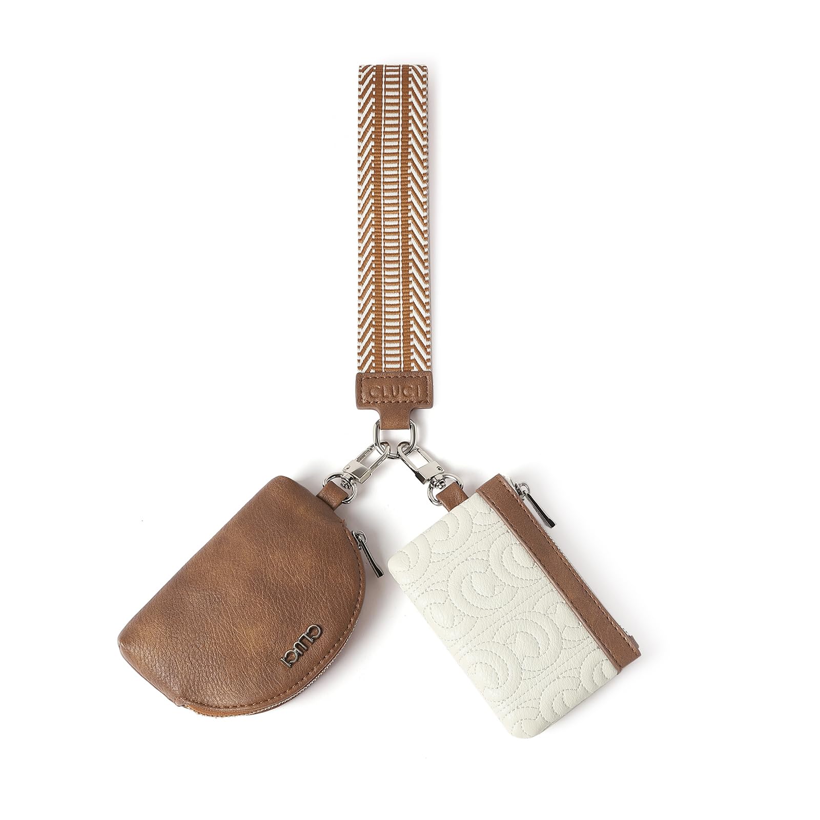 Foto 2 pulgar | Llavero De Piel Cluci Con Doble Funda Para Mujer - Venta Internacional.
