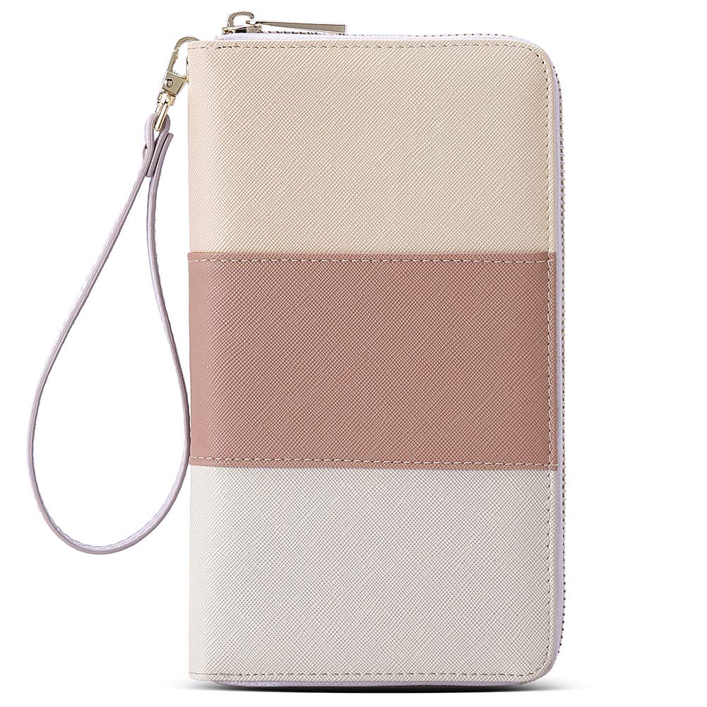 Foto 1 | Cartera Cluci Para Mujer, Grande, De Piel, Con Bloqueo Rfid, Color Rosa - Venta Internacional.