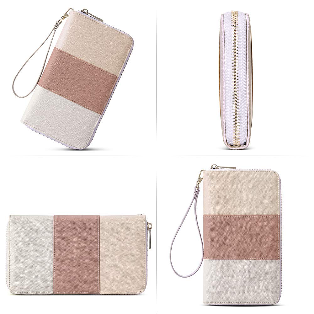 Foto 7 pulgar | Cartera Cluci Para Mujer, Grande, De Piel, Con Bloqueo Rfid, Color Rosa - Venta Internacional.