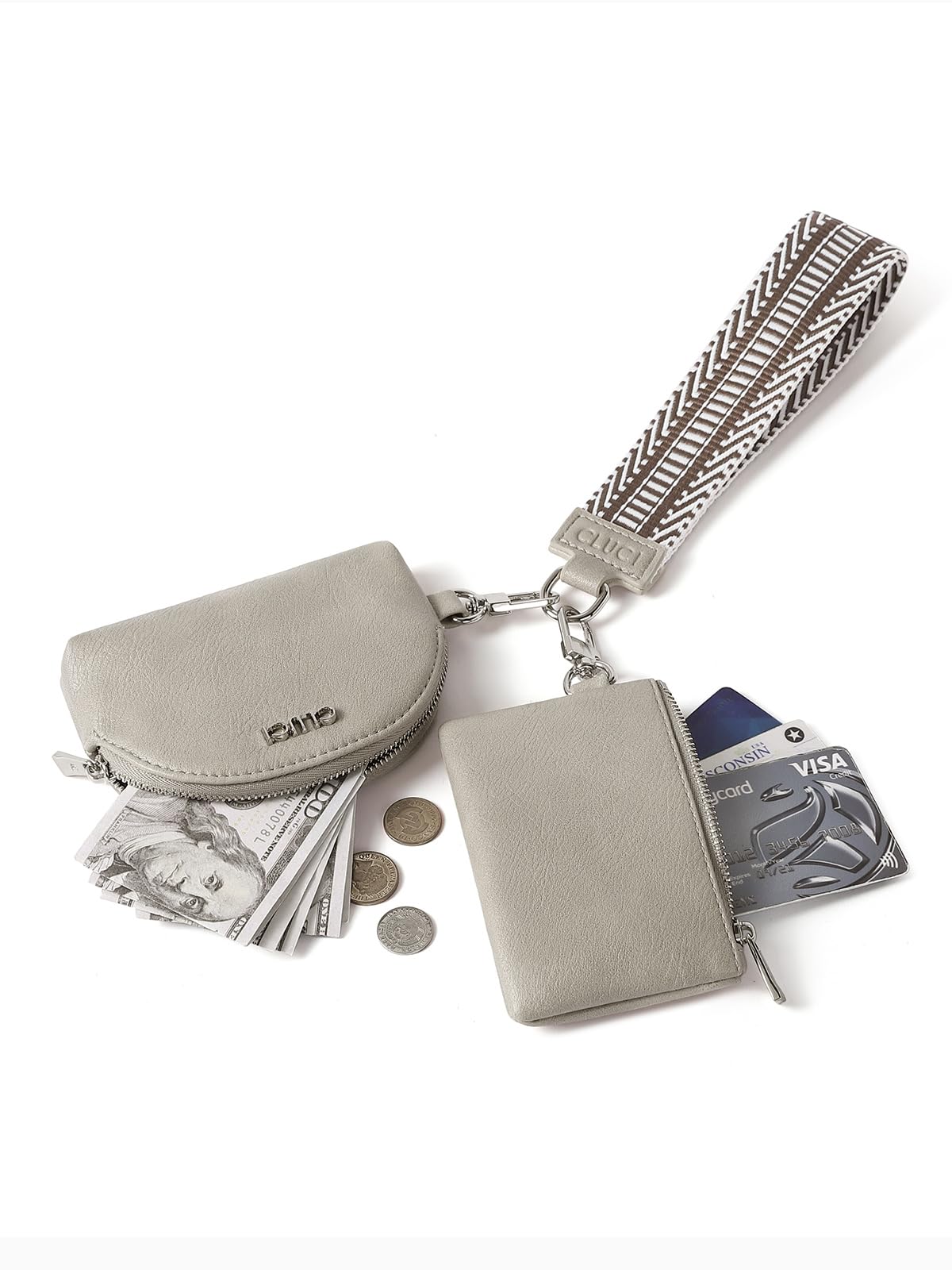 Foto 6 | Cartera De Pulsera Cluci Con Doble Funda Para Mujer Y Llavero - Venta Internacional.