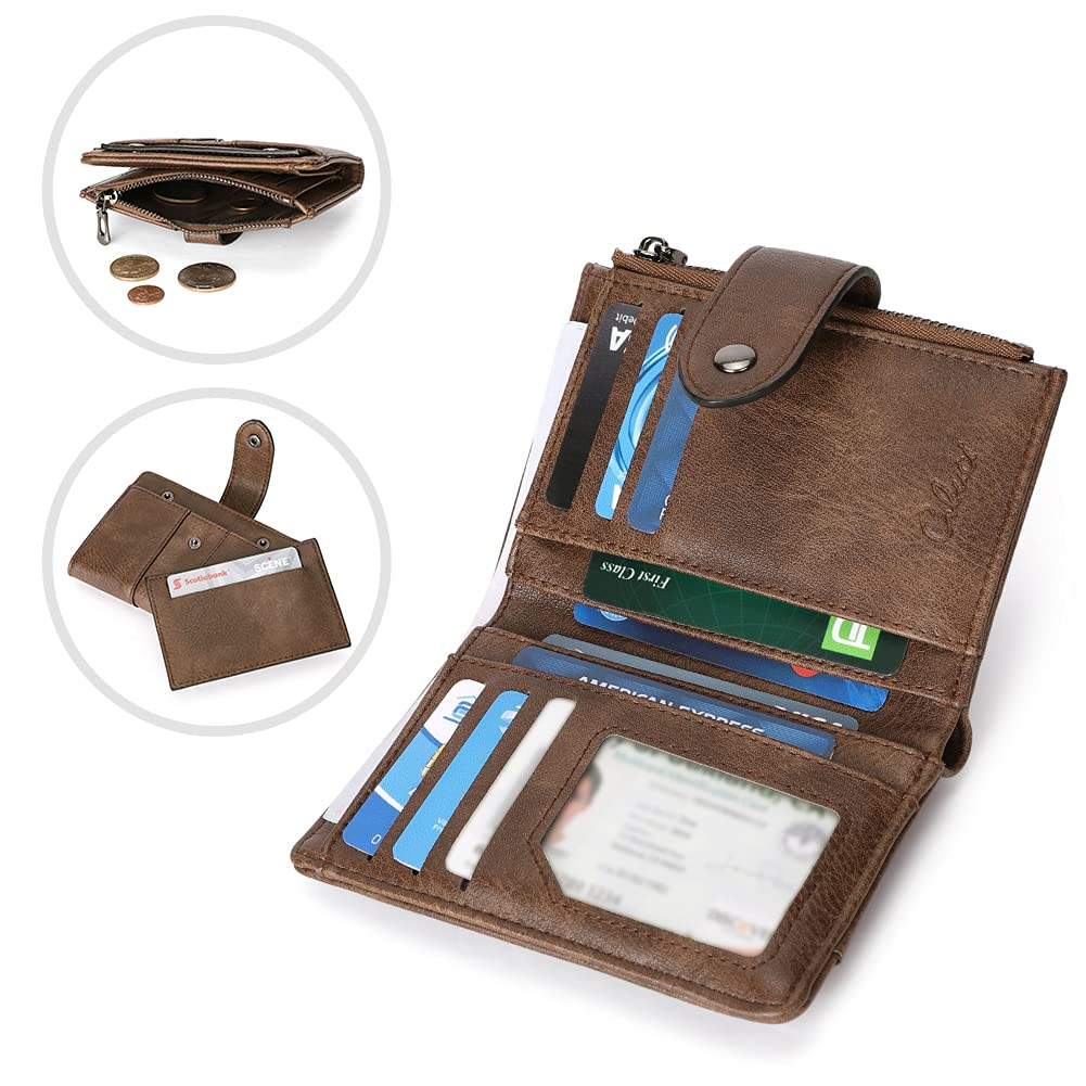 Foto 5 pulgar | Tarjetero Plegable Pequeño De Piel Wallet Cluci Para Mujer - Venta Internacional.