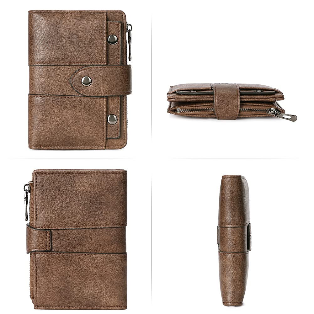 Foto 6 | Tarjetero Plegable Pequeño De Piel Wallet Cluci Para Mujer - Venta Internacional.