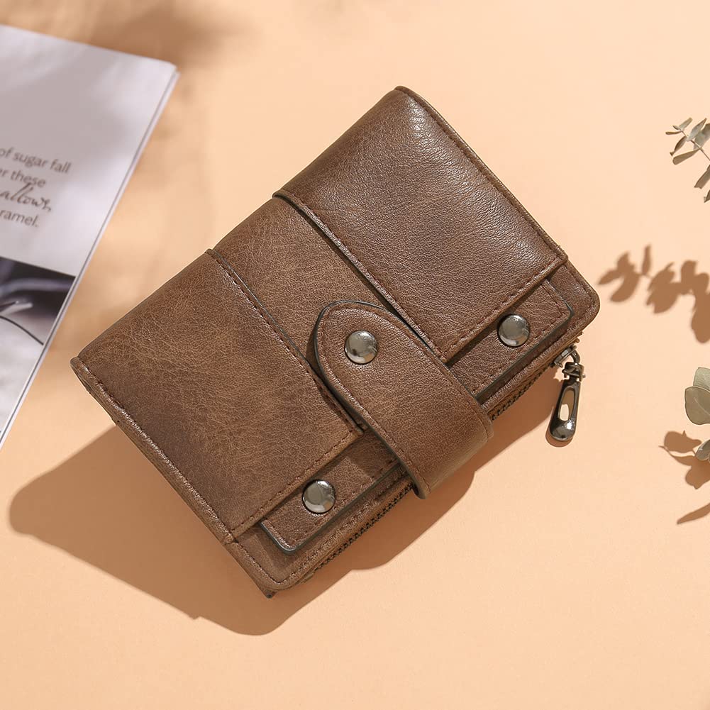 Foto 8 pulgar | Tarjetero Plegable Pequeño De Piel Wallet Cluci Para Mujer - Venta Internacional.