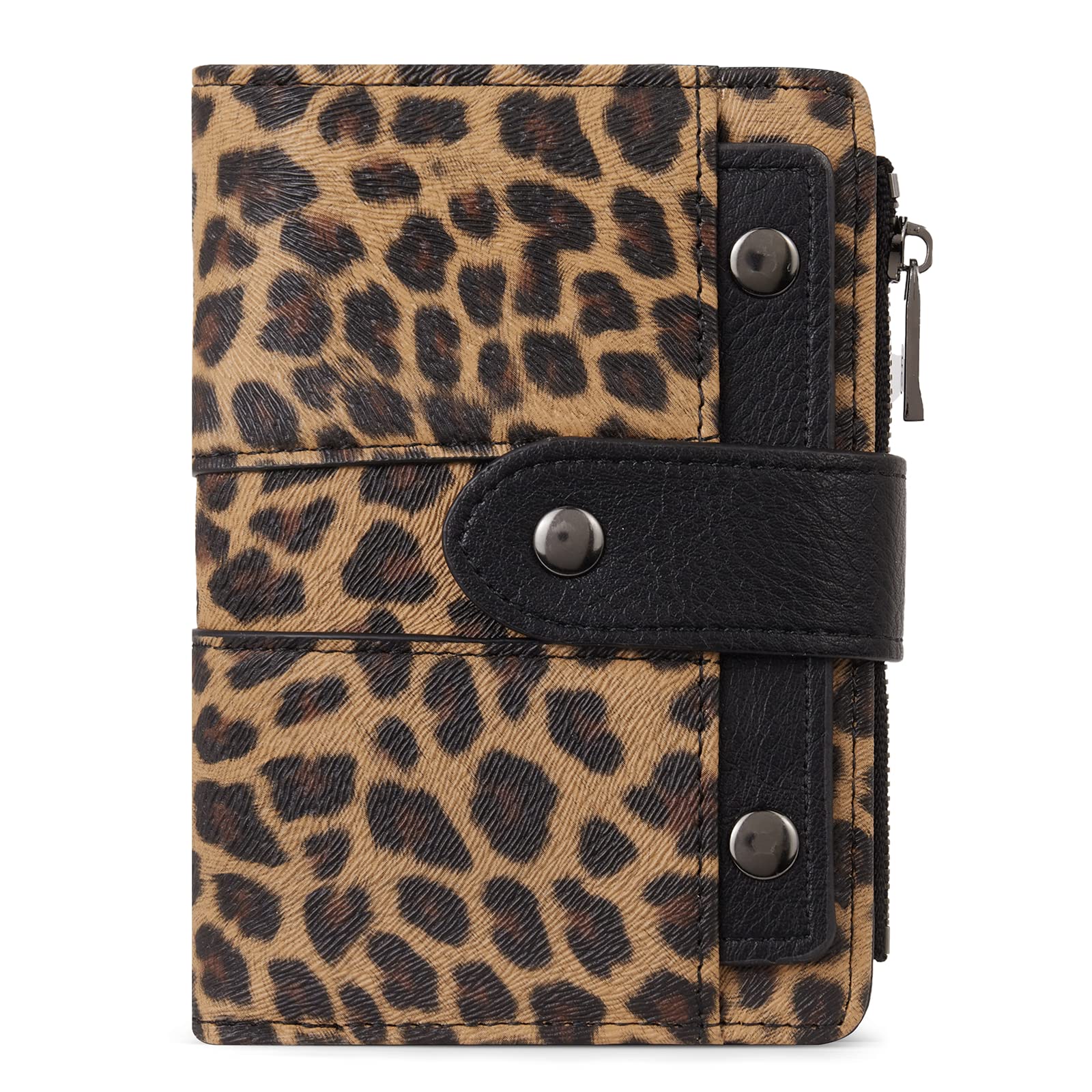 Foto 2 pulgar | Billetera Cluci Pequeña De Piel Plegable Con Monedero Para Mujer - Venta Internacional.