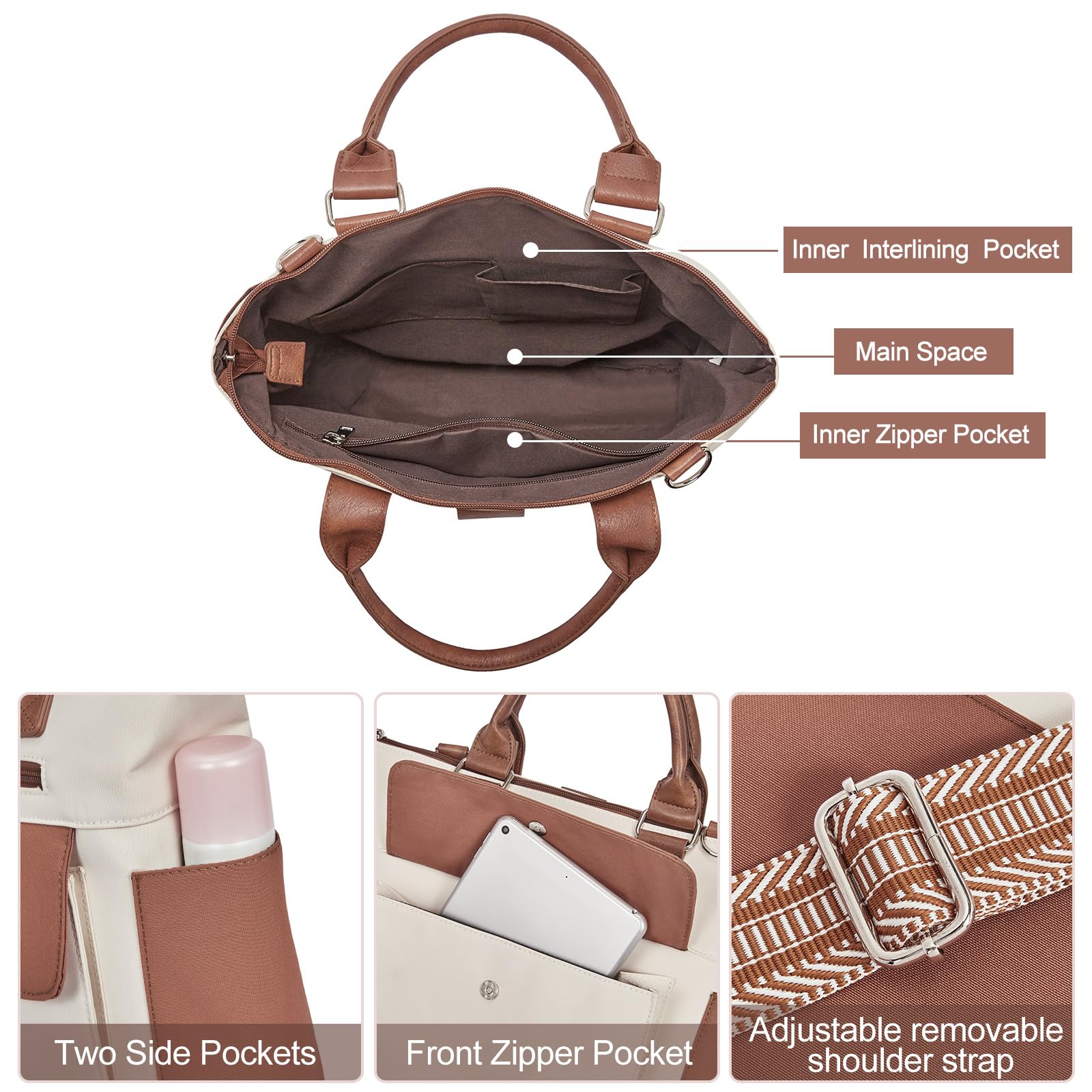 Foto 5 pulgar | Bolsa Cluci Ciuci De Nailon Para Mujer Con Correa Ajustable, 2 Unidades - Venta Internacional.