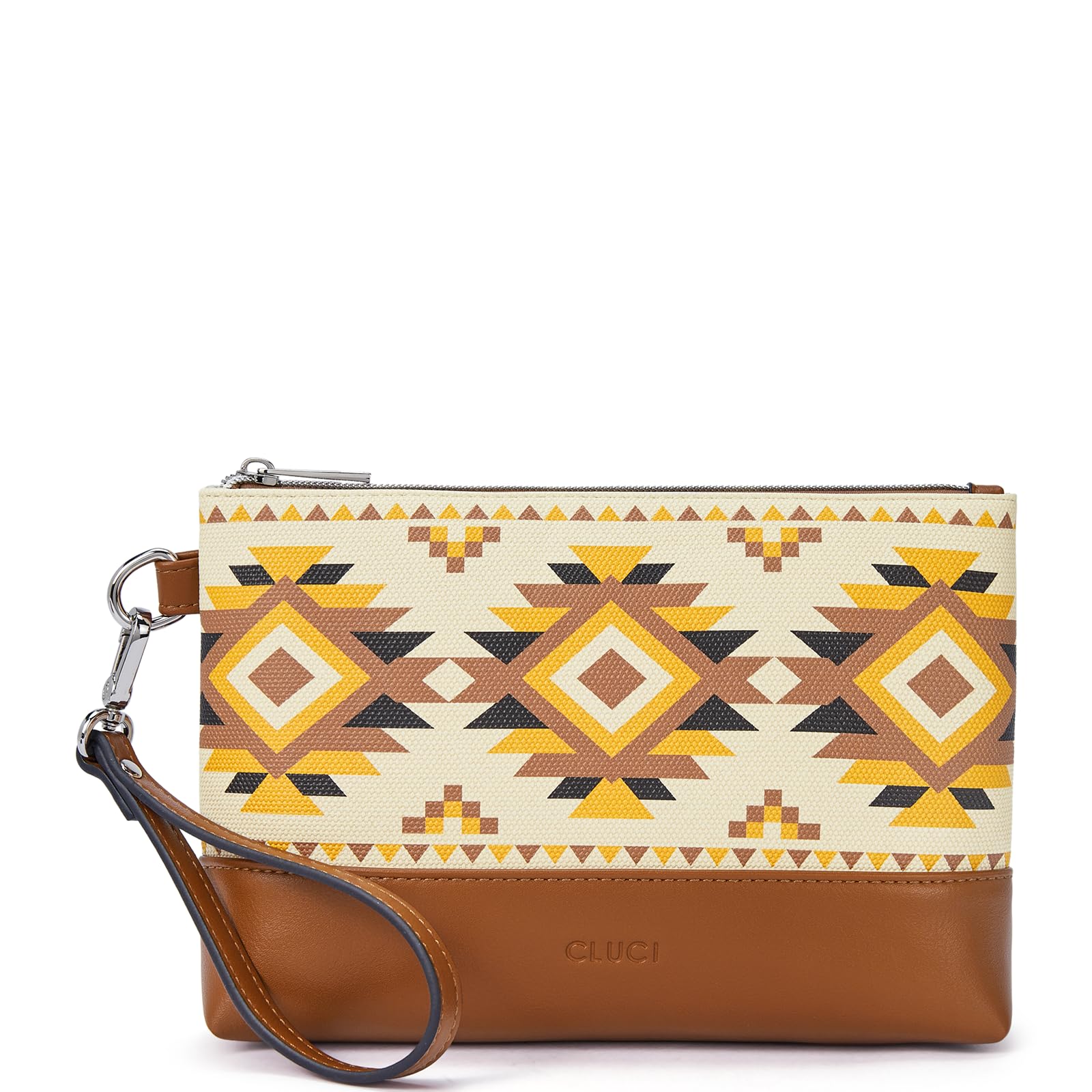 Foto 1 | Pulsera De Piel Wallet Cluci Para Mujer De Gran Capacidad, Color Beige - Venta Internacional.