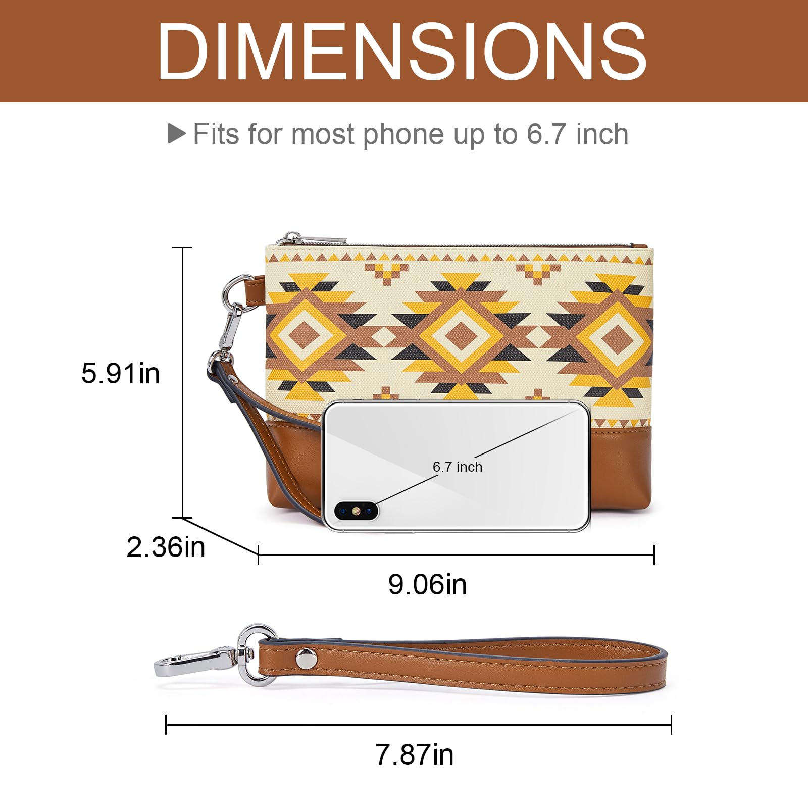 Foto 4 pulgar | Pulsera De Piel Wallet Cluci Para Mujer De Gran Capacidad, Color Beige - Venta Internacional.