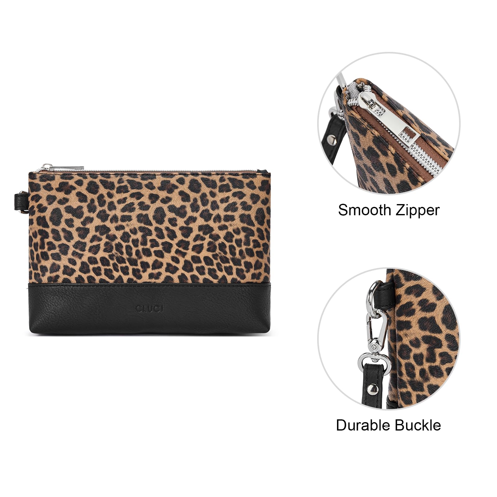 Foto 6 pulgar | Bolso De Mano Wallet Cluci De Piel De Gran Capacidad Para Mujer - Venta Internacional.