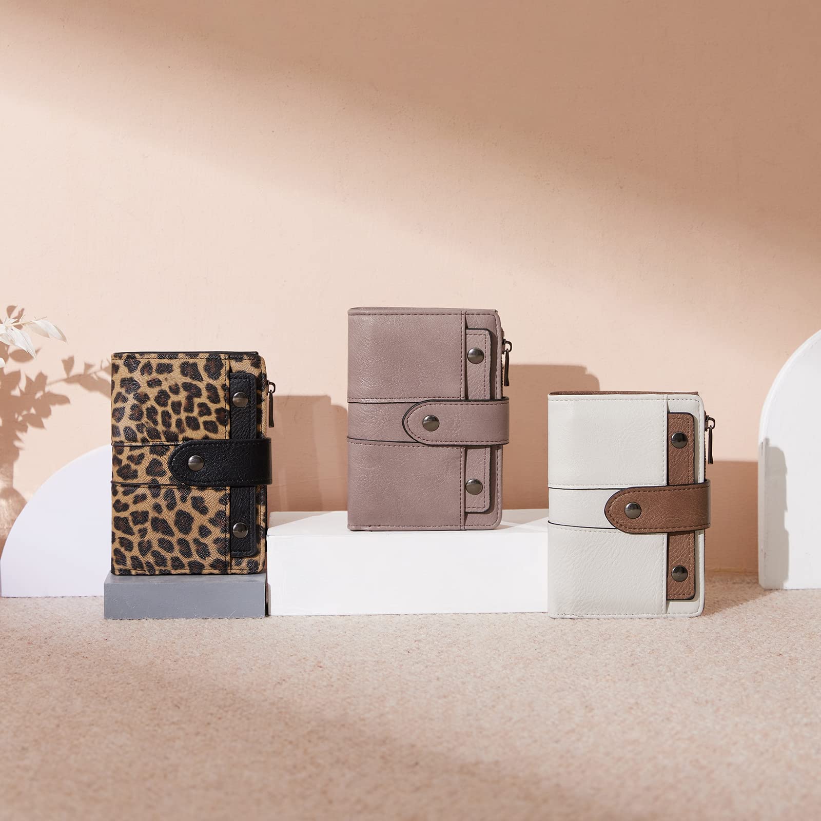 Foto 8 pulgar | Tarjetero Plegable Pequeño De Piel Wallet Cluci Para Mujer - Venta Internacional.
