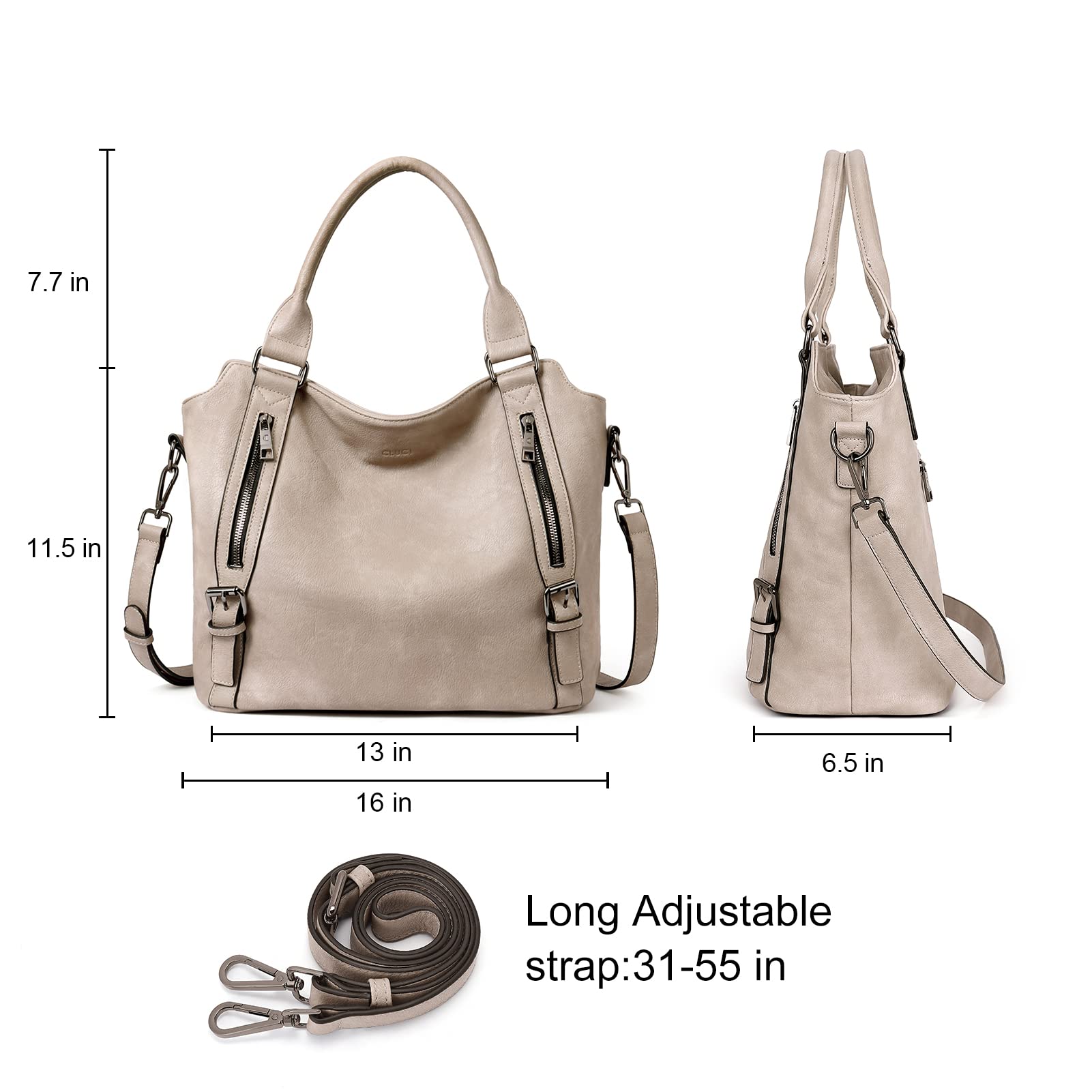 Foto 3 pulgar | Bolso De Hombro Cluci Monederos Para Mujer De Piel Vegana - Venta Internacional.