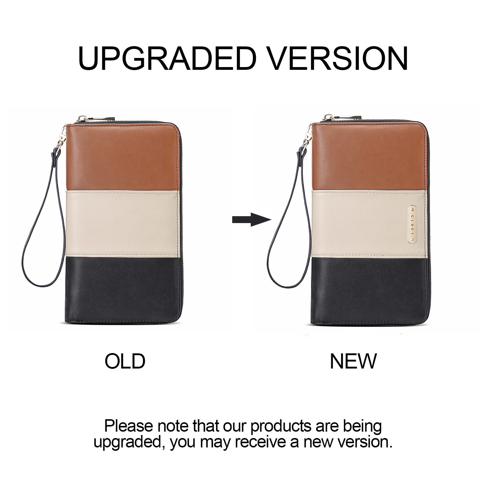 Foto 3 | Cartera Cluci Para Mujer, Grande, De Piel, Con Bloqueo Rfid, Color Negro - Venta Internacional.