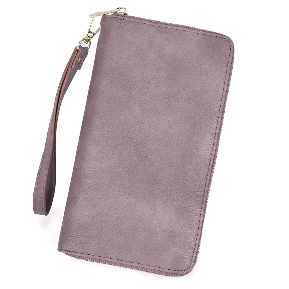 Foto 1 | Cartera Cluci Para Mujer, Grande, De Piel, Con Bloqueo Rfid, Color Morado - Venta Internacional.
