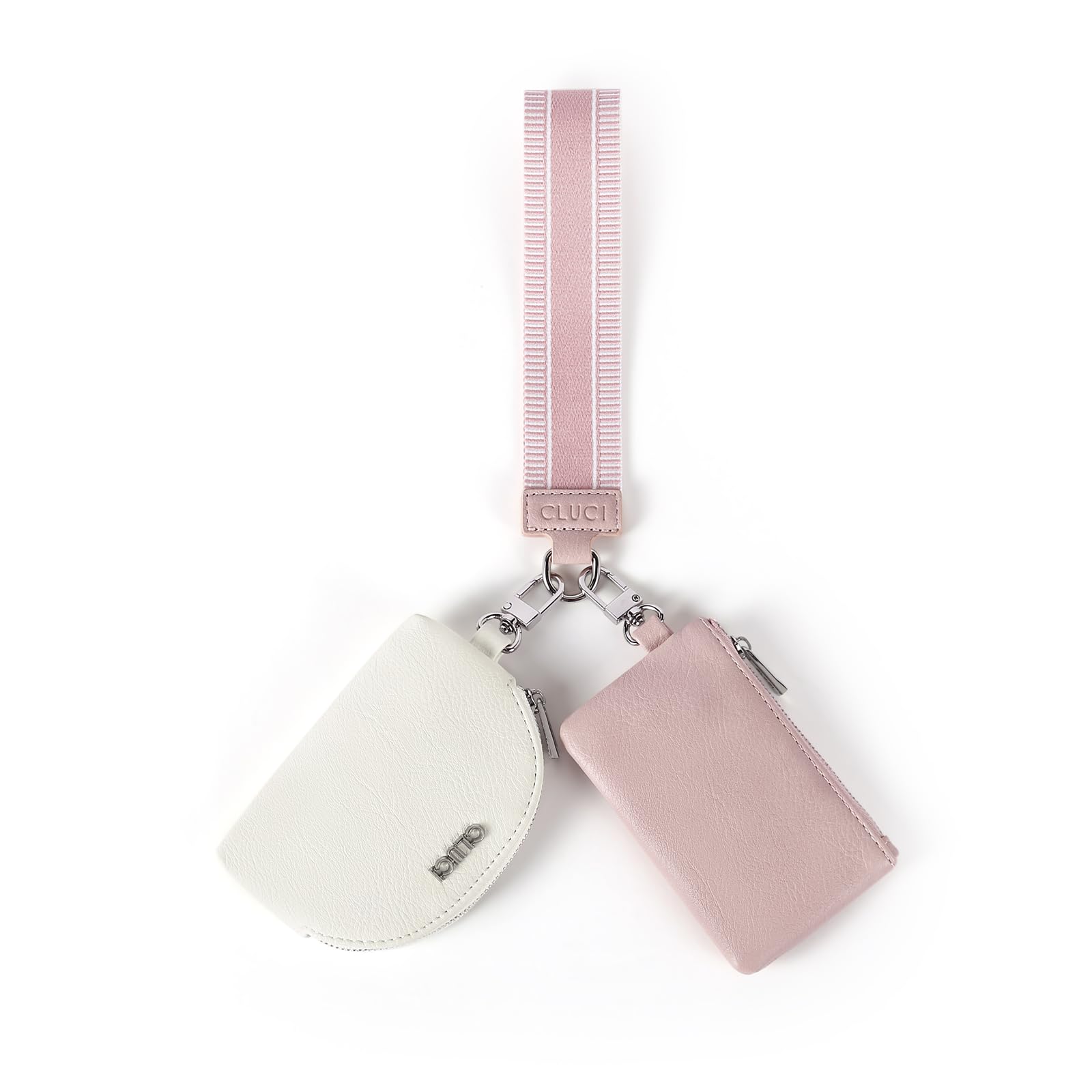 Foto 1 | Cartera De Pulsera Cluci Con Doble Funda De Piel Para Mujer, Color Rosa - Venta Internacional.