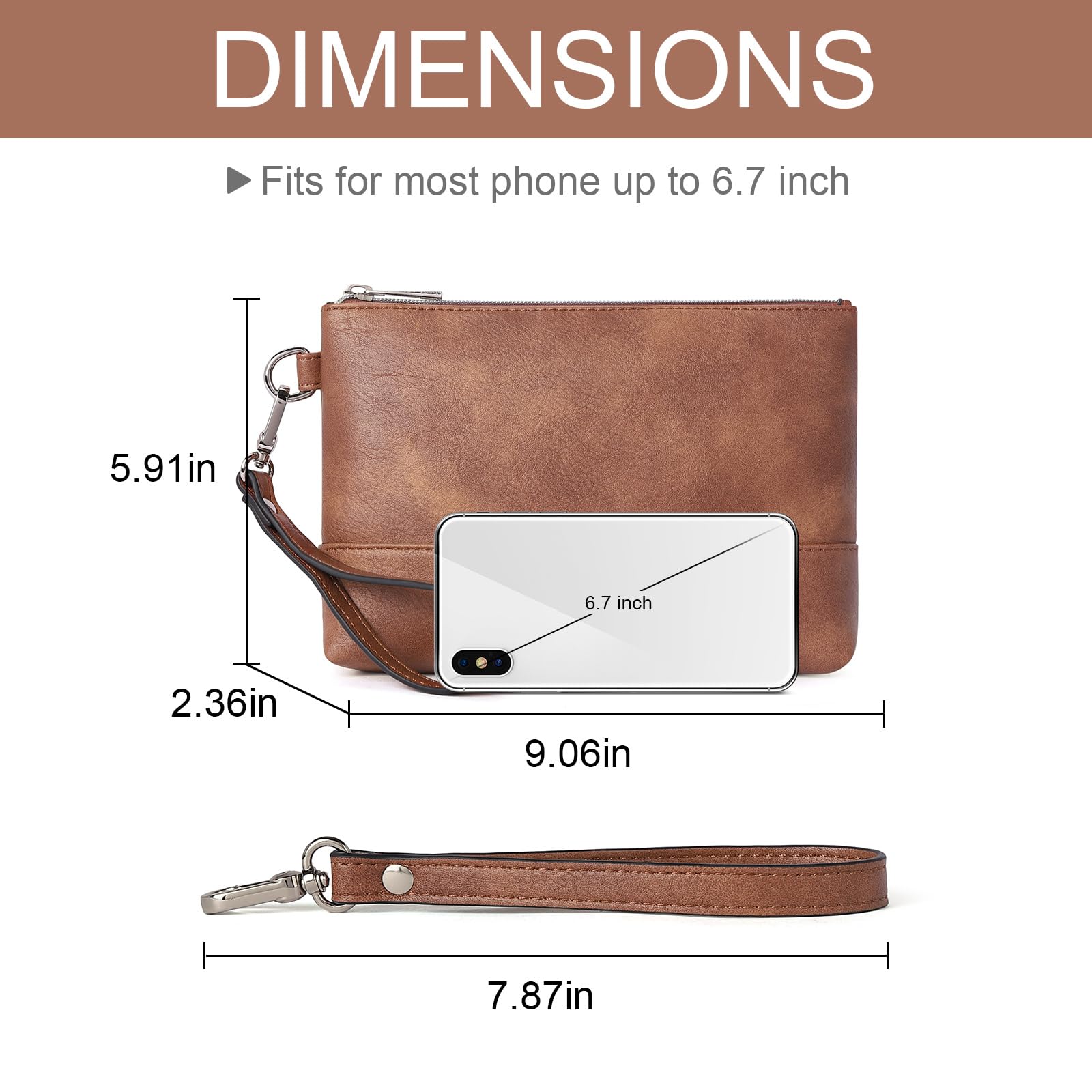 Foto 4 pulgar | Bolso De Mano Wallet Cluci De Piel De Gran Capacidad Para Mujer - Venta Internacional.