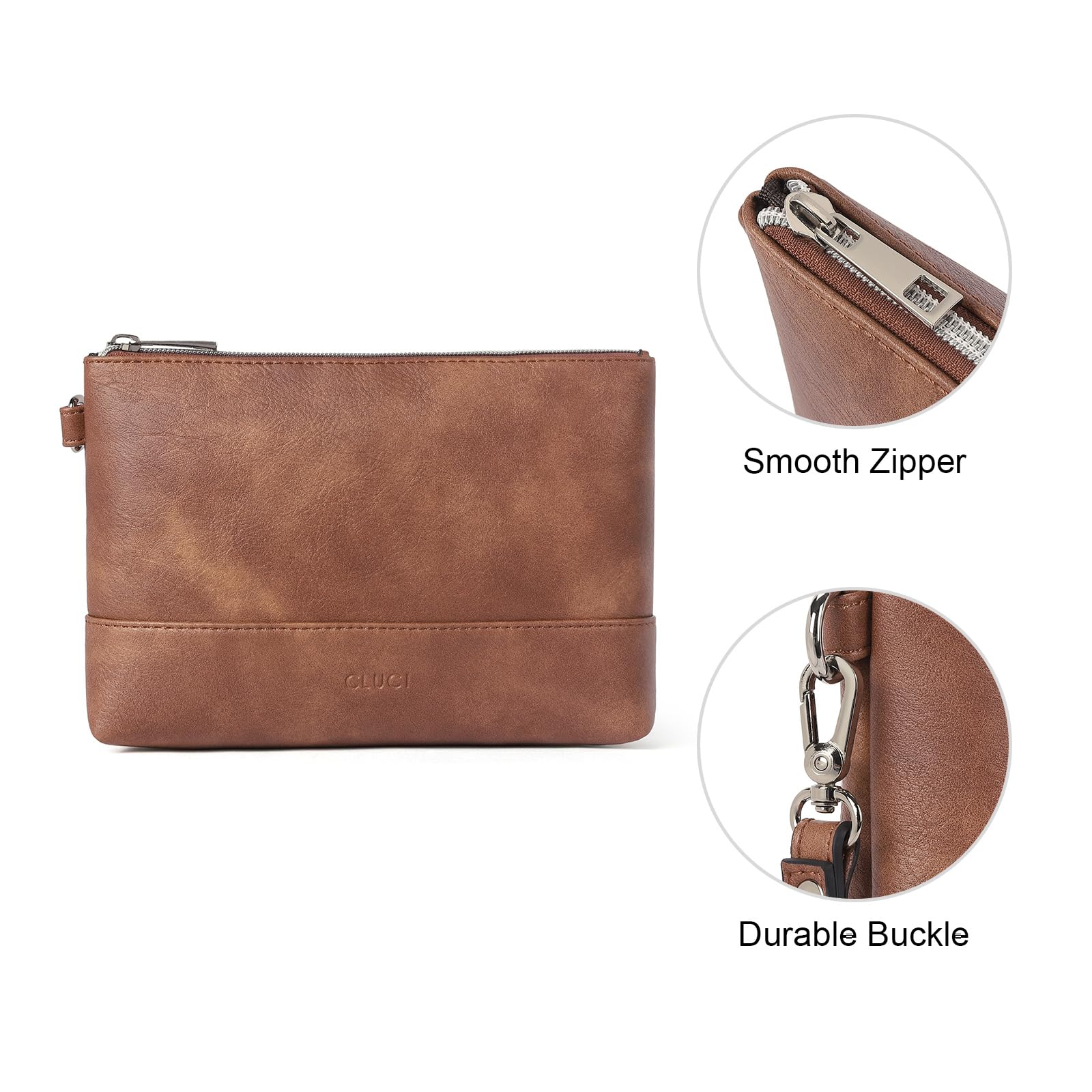 Foto 6 pulgar | Bolso De Mano Wallet Cluci De Piel De Gran Capacidad Para Mujer - Venta Internacional.