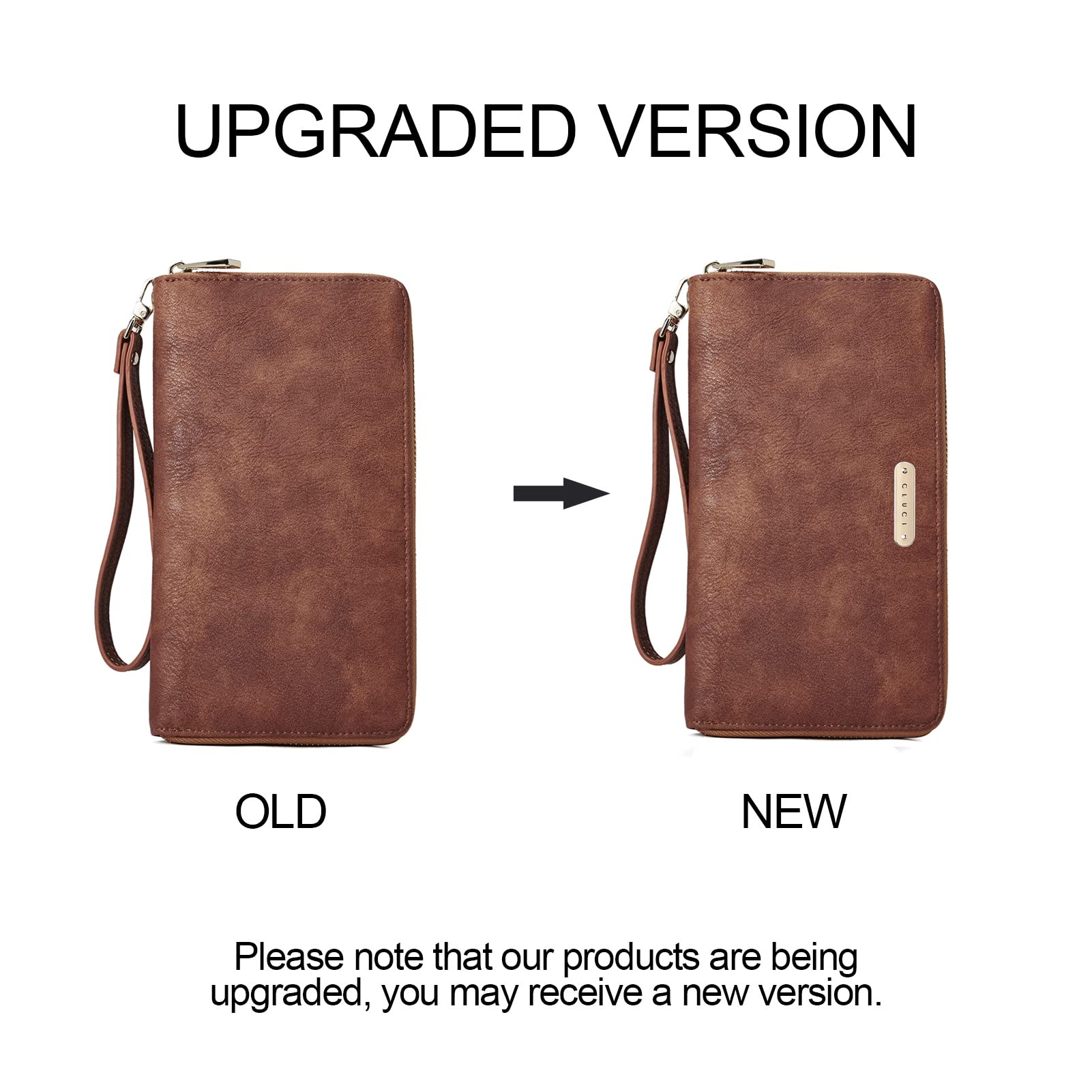 Foto 6 pulgar | Cartera Cluci Para Mujer, Grande, De Piel, Con Bloqueo Rfid, Color Marrón - Venta Internacional.