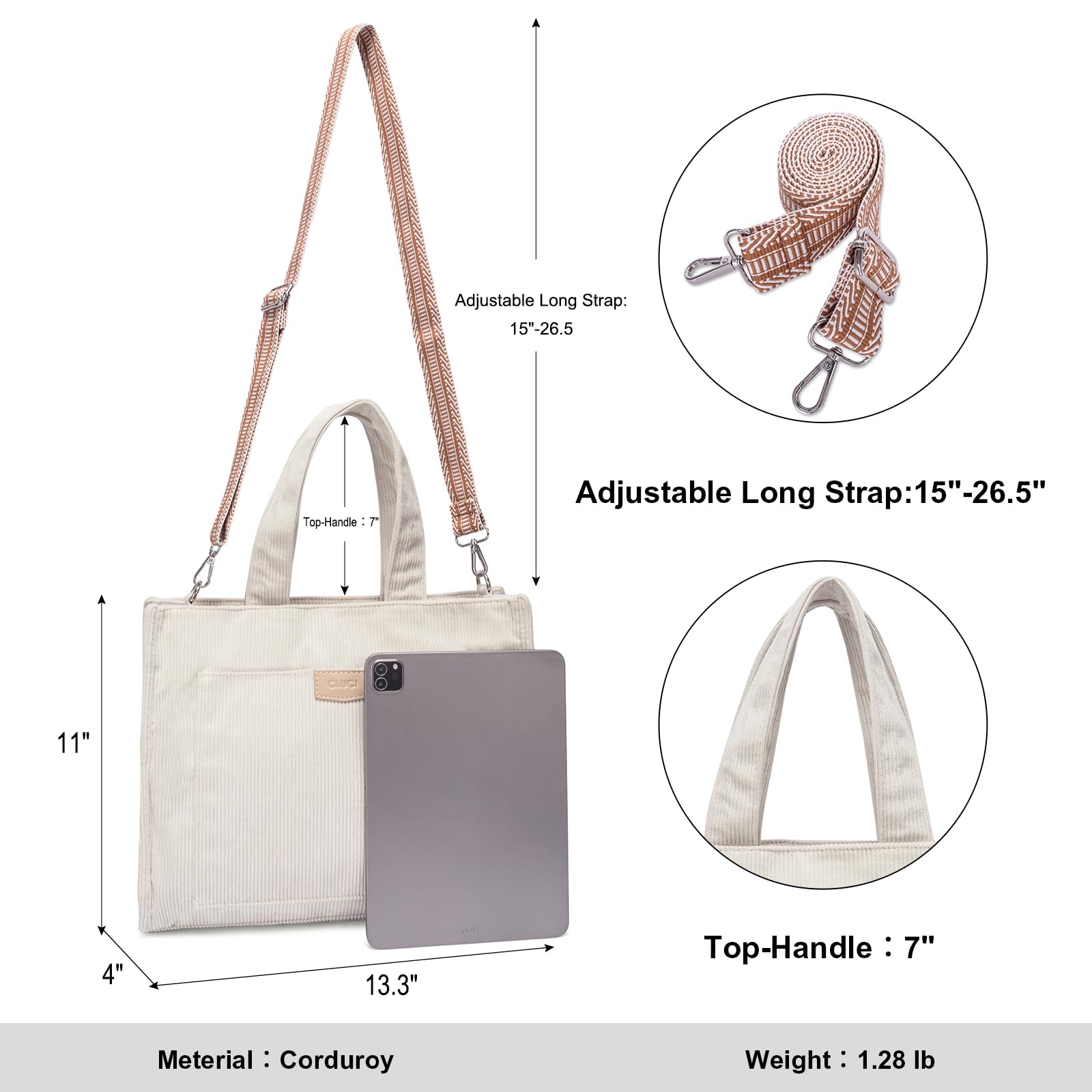 Foto 4 pulgar | Bolso Cluci De Pana Para Mujer, Moda Casual, Negro - Venta Internacional.
