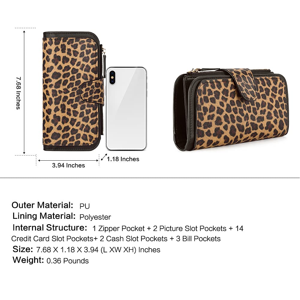 Foto 4 pulgar | Tarjetero Triple Wallet Cluci De Piel Con Bloqueo Rfid Para Mujer - Venta Internacional.
