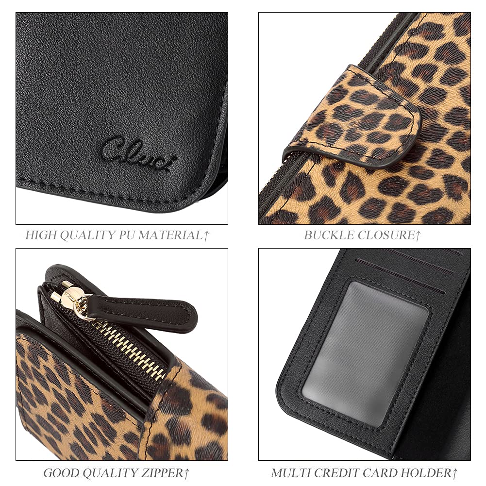 Foto 6 pulgar | Tarjetero Triple Wallet Cluci De Piel Con Bloqueo Rfid Para Mujer - Venta Internacional.