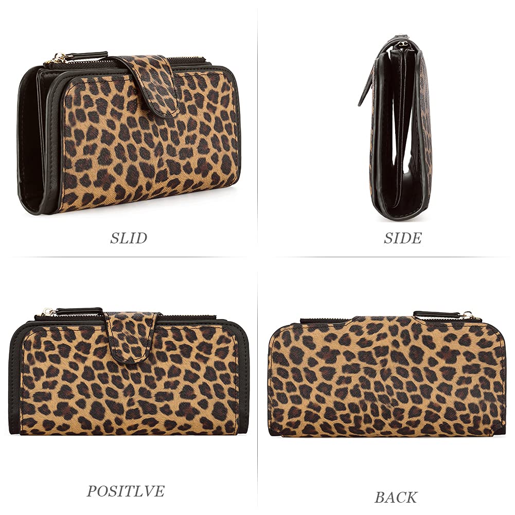 Foto 7 pulgar | Tarjetero Triple Wallet Cluci De Piel Con Bloqueo Rfid Para Mujer - Venta Internacional.