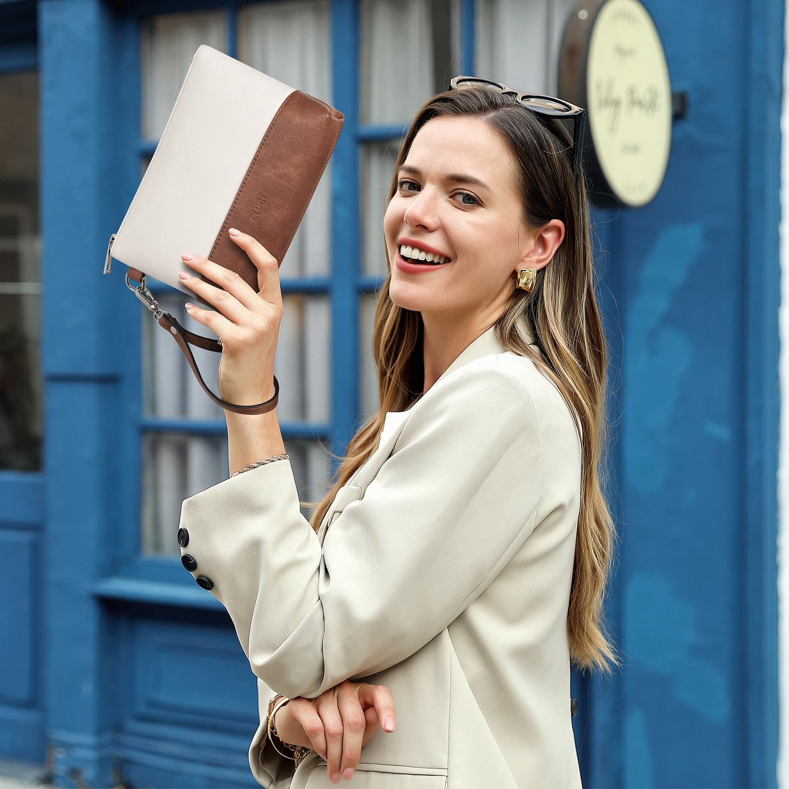 Foto 3 pulgar | Bolso de Mano Wallet Cluci de Piel para Mujer - Venta Internacional