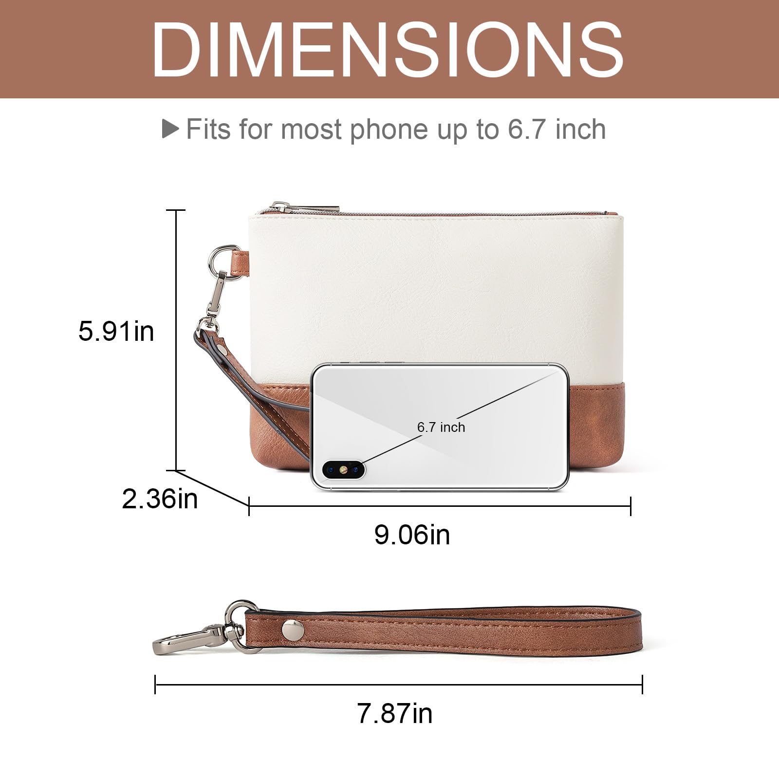 Foto 4 pulgar | Bolso de Mano Wallet Cluci de Piel para Mujer - Venta Internacional
