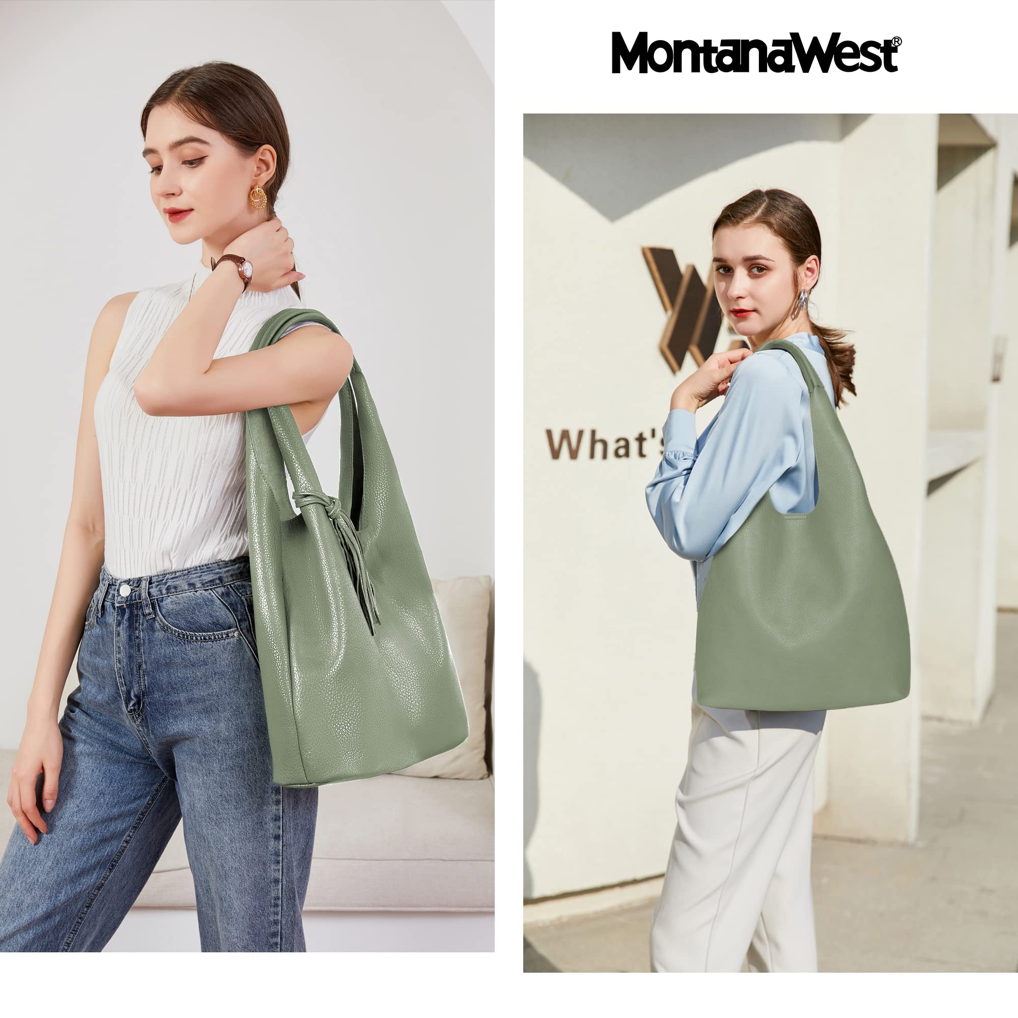 Foto 2 | Bolso Hobo Montana West De Piel Vegana Con Diseño De Borlas - Venta Internacional.