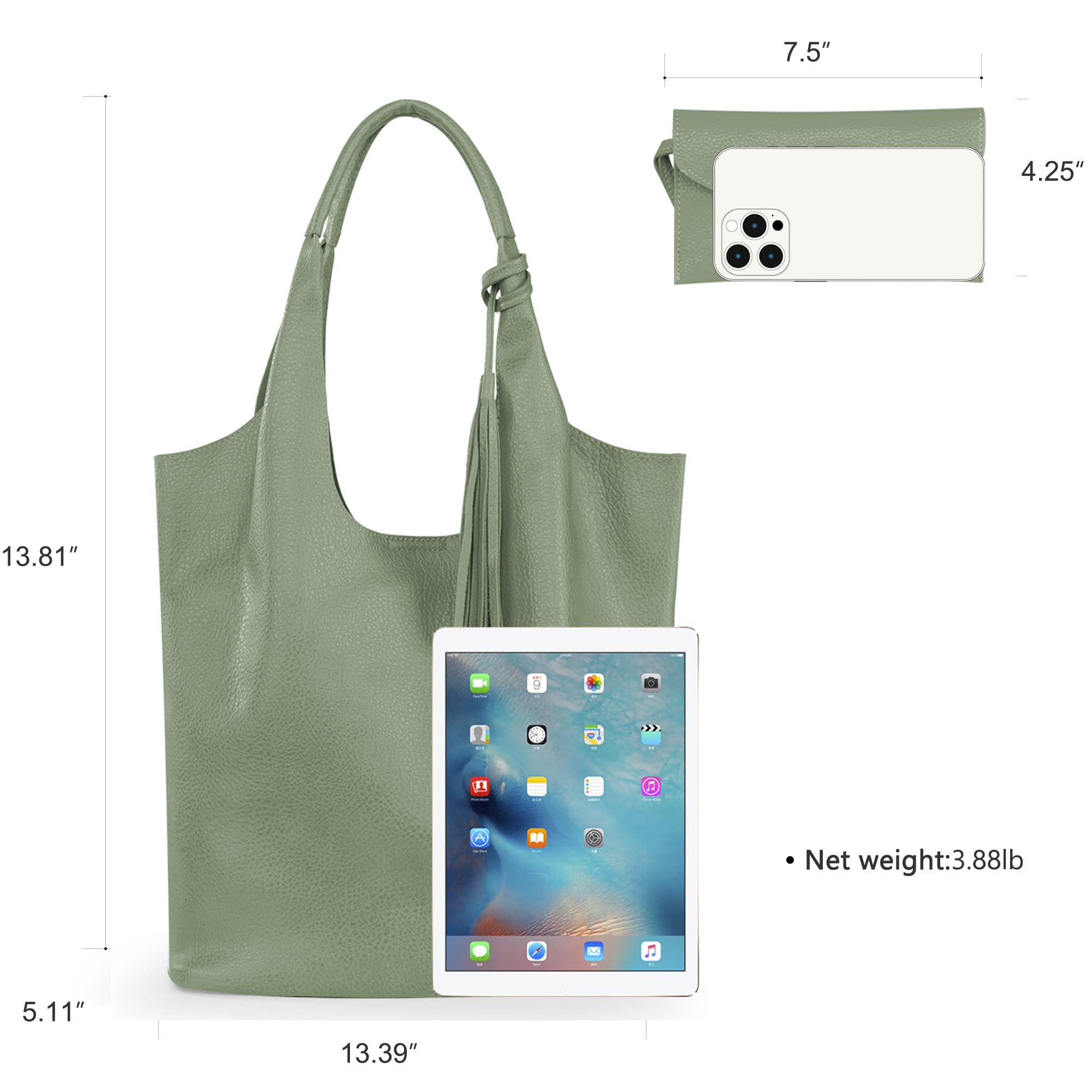 Foto 6 | Bolso Hobo Montana West De Piel Vegana Con Diseño De Borlas - Venta Internacional.
