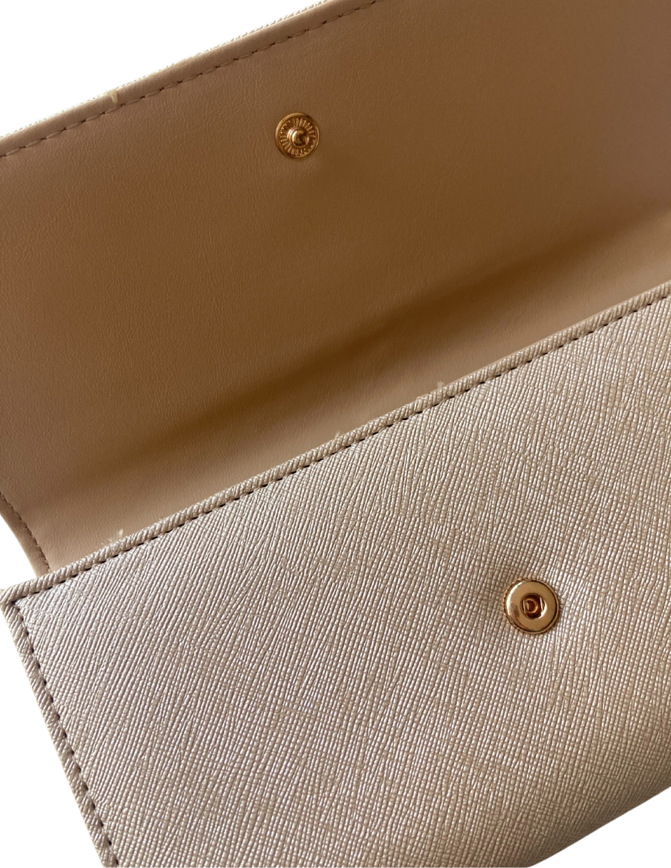 Foto 3 | Cartera Abree Slim Guess Metalica Beige