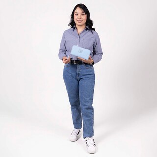 Foto 8 | Cartera Azul Para Mujer 1818 Zilp