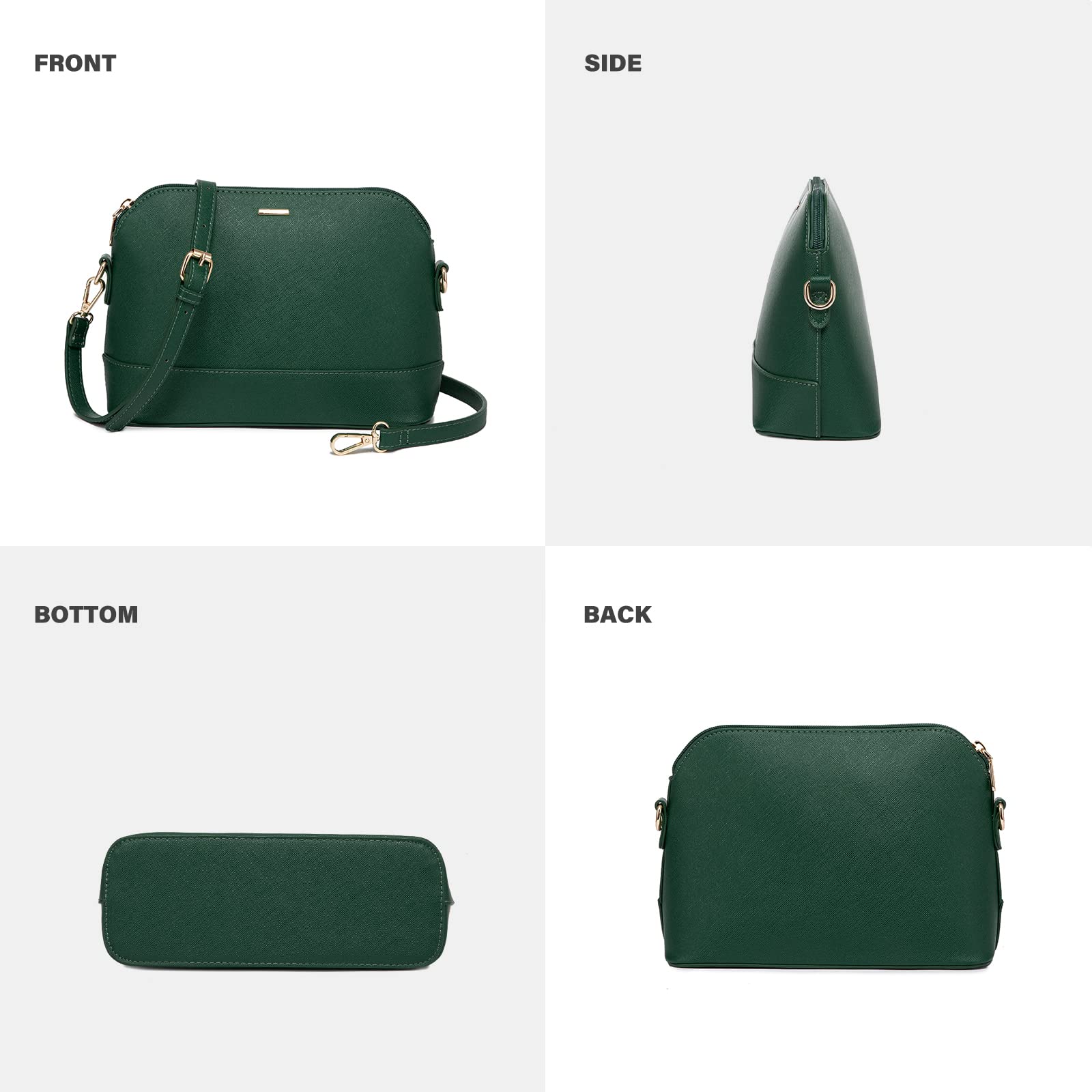 Foto 7 pulgar | Juego De Bolsos Lovevook De 3 Piezas De Cuero Sintético Verde Oscuro - Venta Internacional.