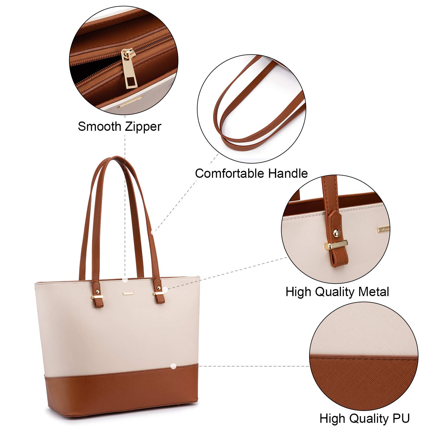 Foto 5 | Set De 3 Bolsos Lovevook De Piel Sintética Para Mujer - Venta Internacional.