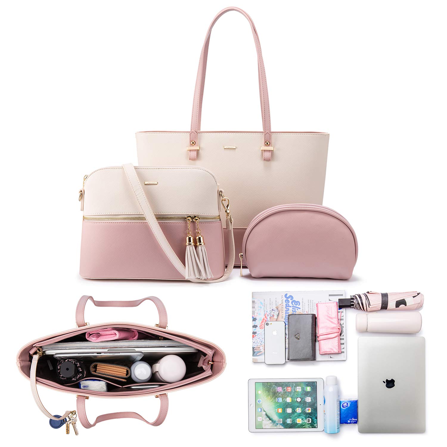 Foto 4 pulgar | Bolsos De Hombro Lovevook Fashion Tote, Bolso De Hombro, Juego De 3 Piezas - Venta Internacional.