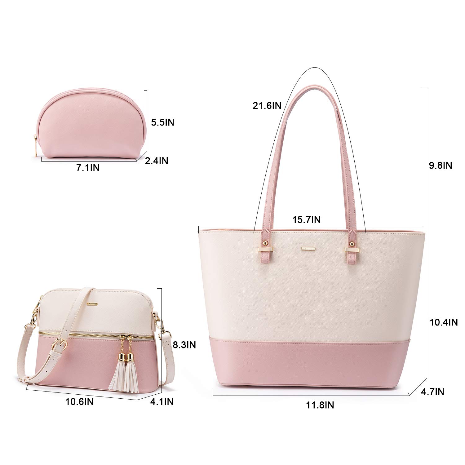 Foto 6 pulgar | Bolsos De Hombro Lovevook Fashion Tote, Bolso De Hombro, Juego De 3 Piezas - Venta Internacional.