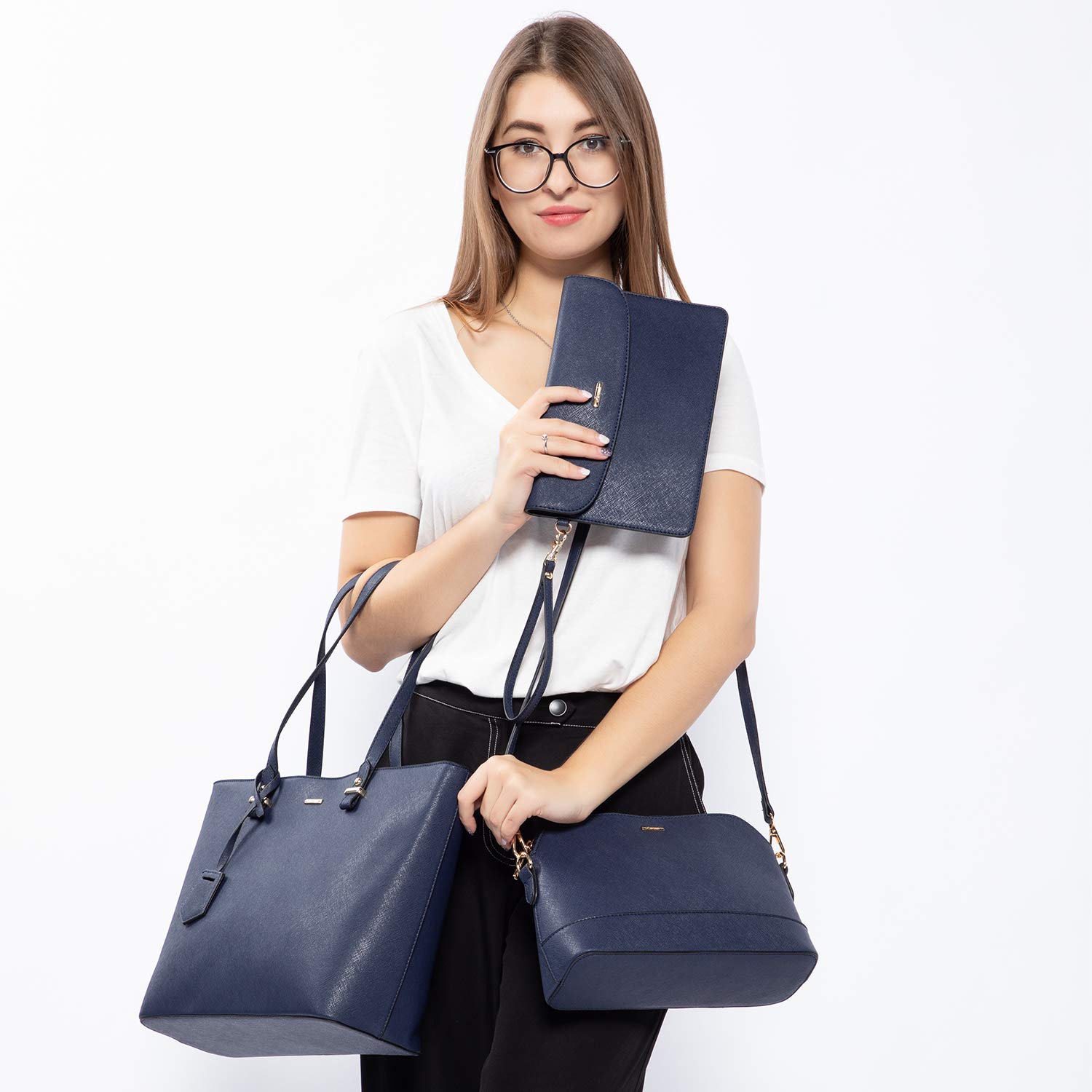 Foto 5 pulgar | Set De 3 Bolsos Lovevook De Piel Sintética Para Mujer - Venta Internacional.