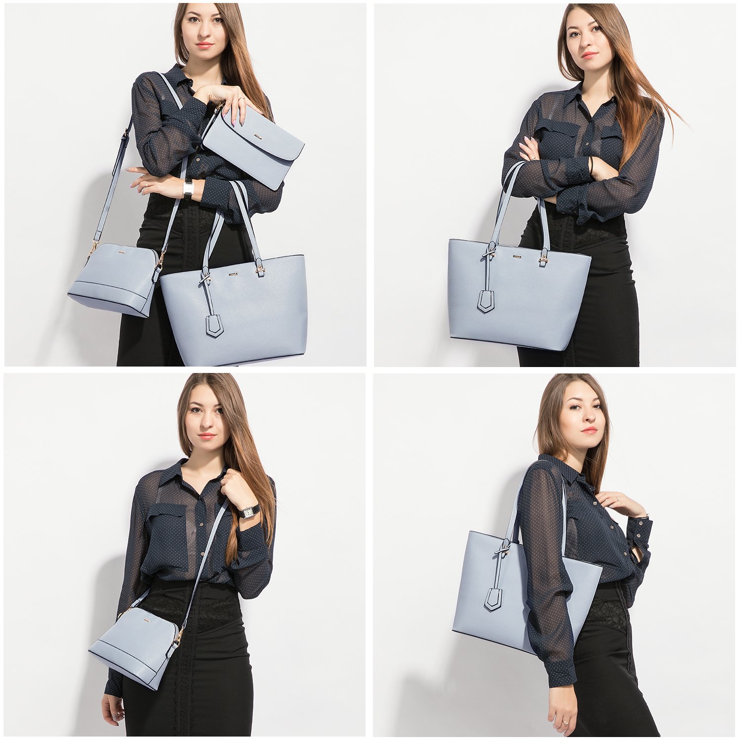 Foto 4 pulgar | Set De 3 Bolsos Lovevook De Piel Sintética Para Mujer - Venta Internacional.