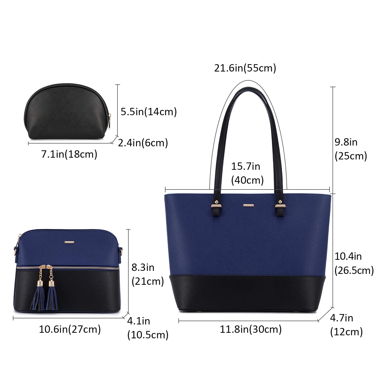 Foto 3 pulgar | Set De 3 Bolsos Lovevook De Piel Sintética Para Mujer - Venta Internacional.