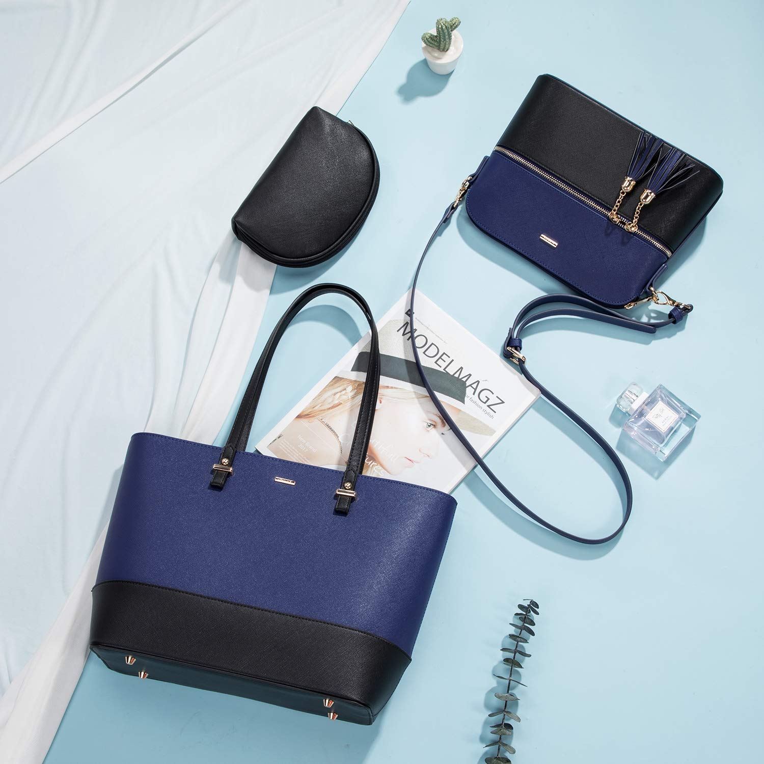 Foto 6 | Set De 3 Bolsos Lovevook De Piel Sintética Para Mujer - Venta Internacional.