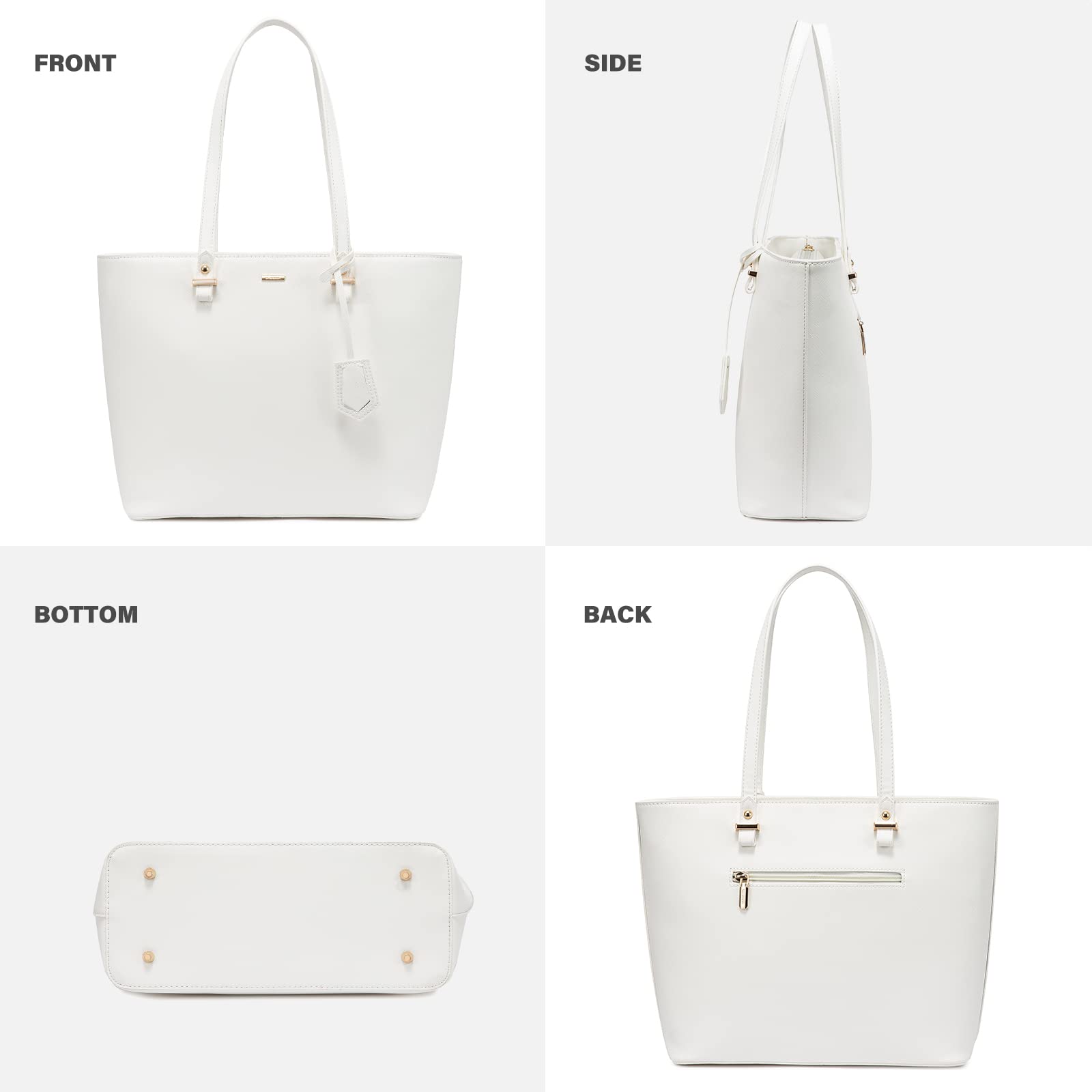 Foto 5 pulgar | Set De 3 Bolsos Lovevook De Piel Sintética, Color Blanco - Venta Internacional.