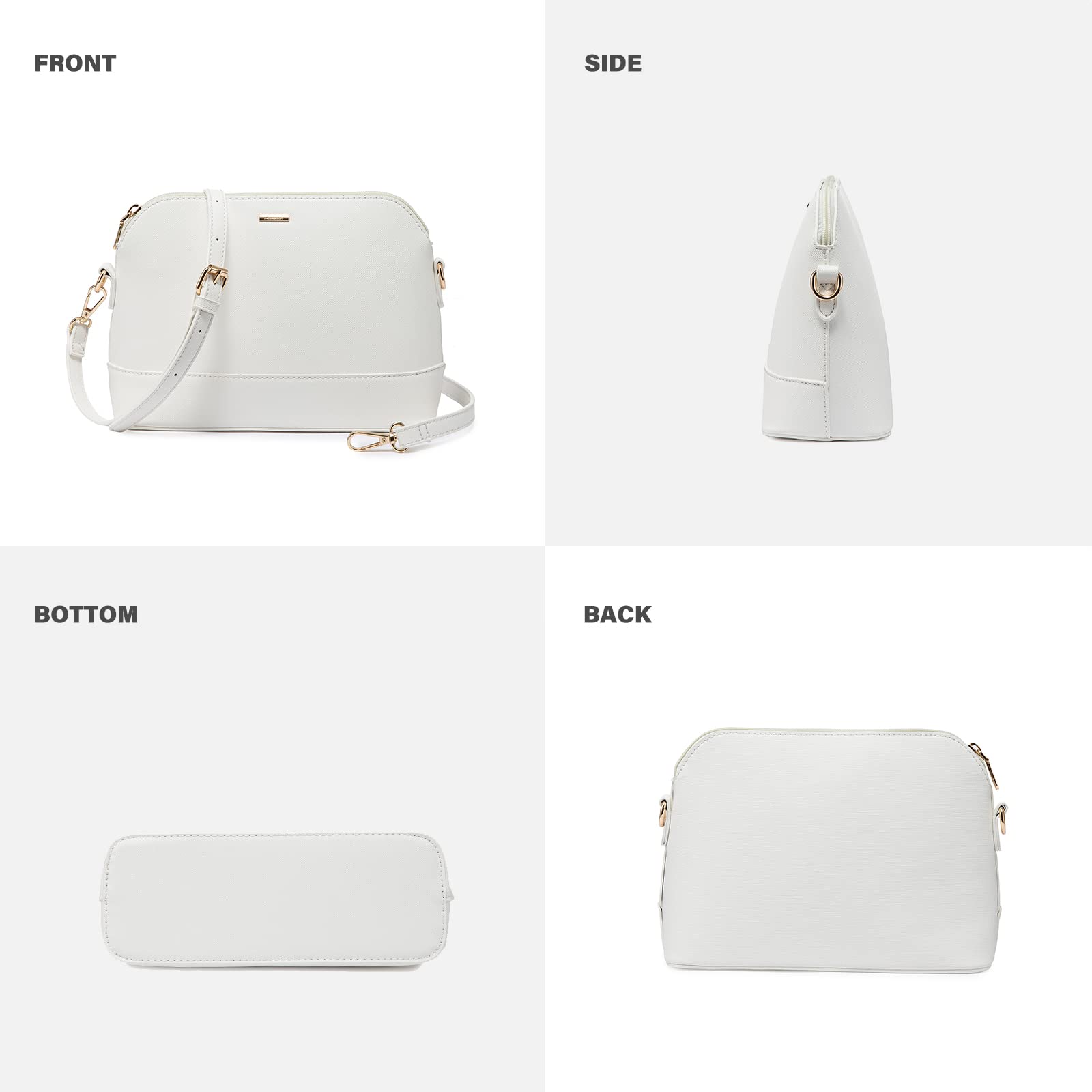Foto 6 pulgar | Set De 3 Bolsos Lovevook De Piel Sintética, Color Blanco - Venta Internacional.