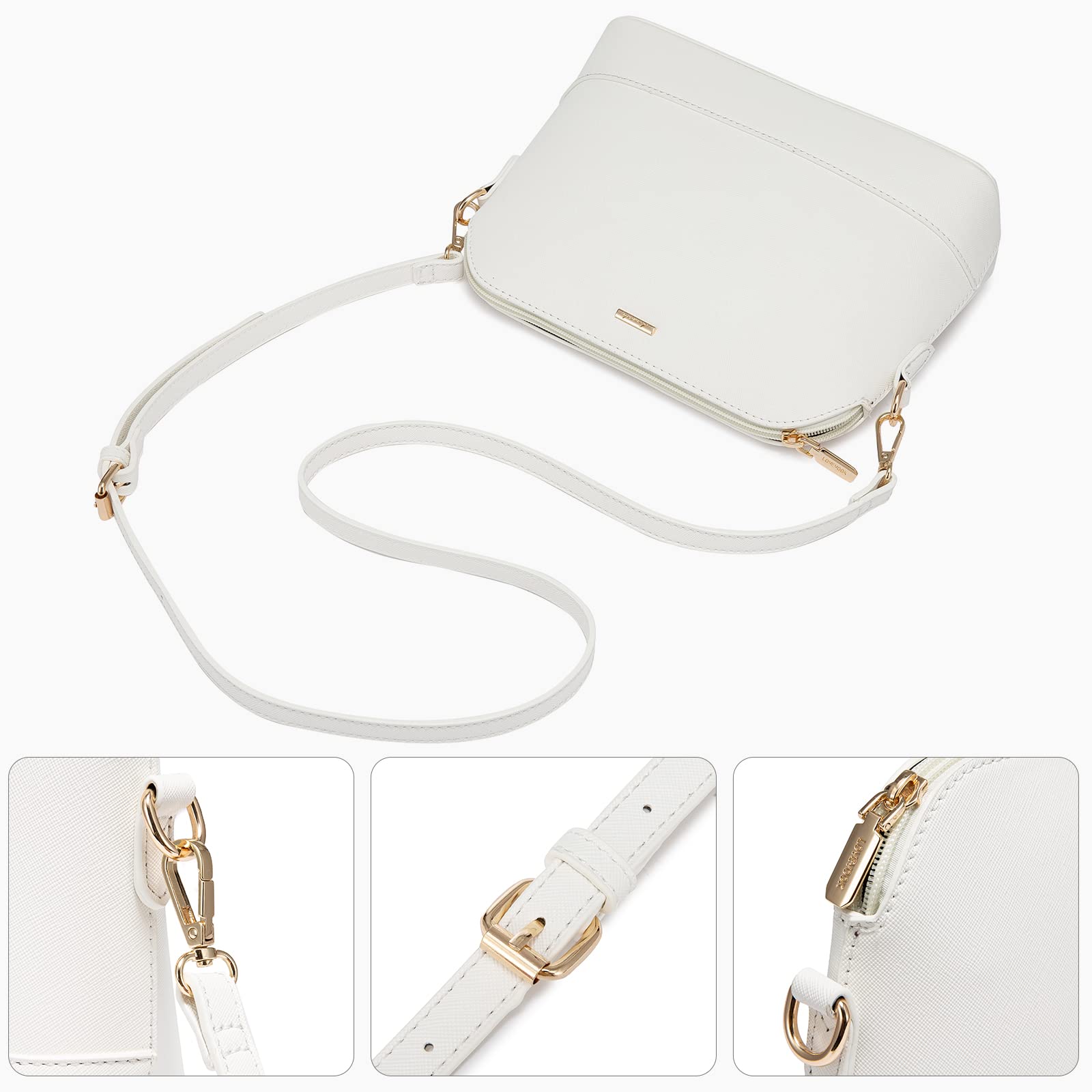 Foto 7 pulgar | Set De 3 Bolsos Lovevook De Piel Sintética, Color Blanco - Venta Internacional.