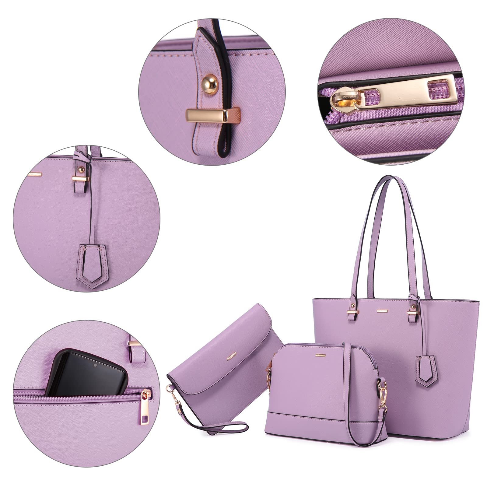 Foto 5 | Bolsos De Hombro Lovevook Fashion Tote, Bolso De Hombro, Juego De 3 Piezas - Venta Internacional.