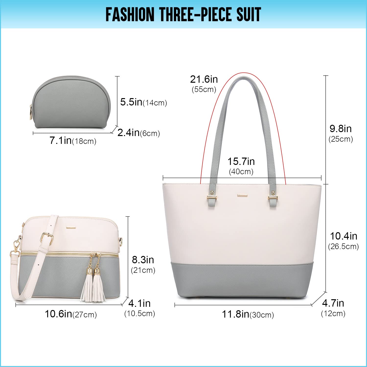 Foto 5 pulgar | Bolsos De Hombro Lovevook, Juego De 2 Bolsas De Hombro, Tipo Cartera Tipo Hobo - Venta Internacional.
