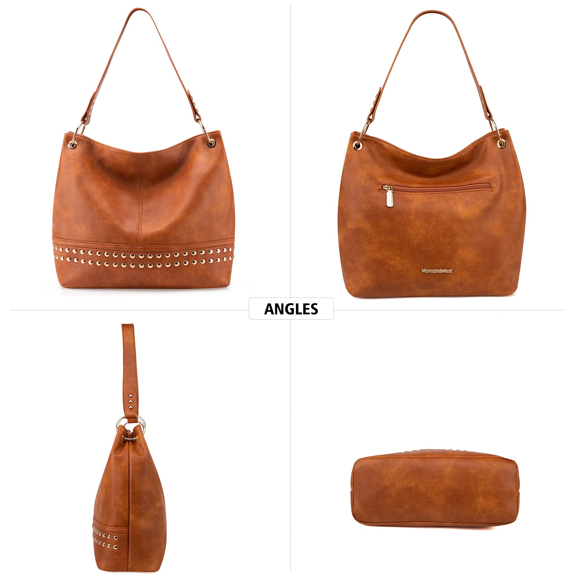 Foto 4 pulgar | Bolso Hobo Montana West Mwc-047dbr De Piel Grande Para Mujer - Venta Internacional.