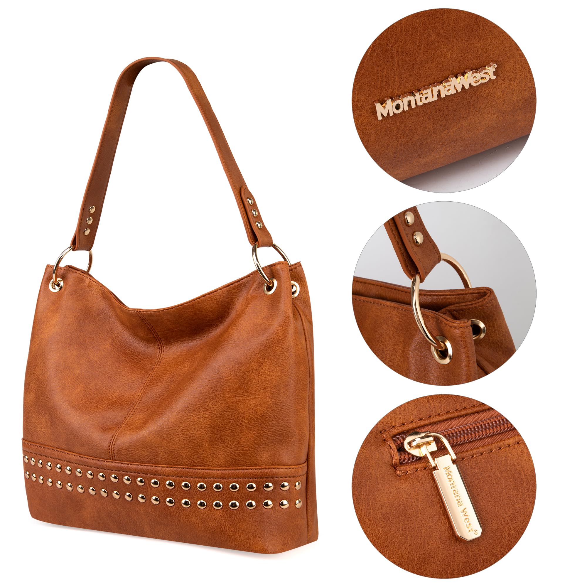 Foto 5 pulgar | Bolso Hobo Montana West Mwc-047dbr De Piel Grande Para Mujer - Venta Internacional.