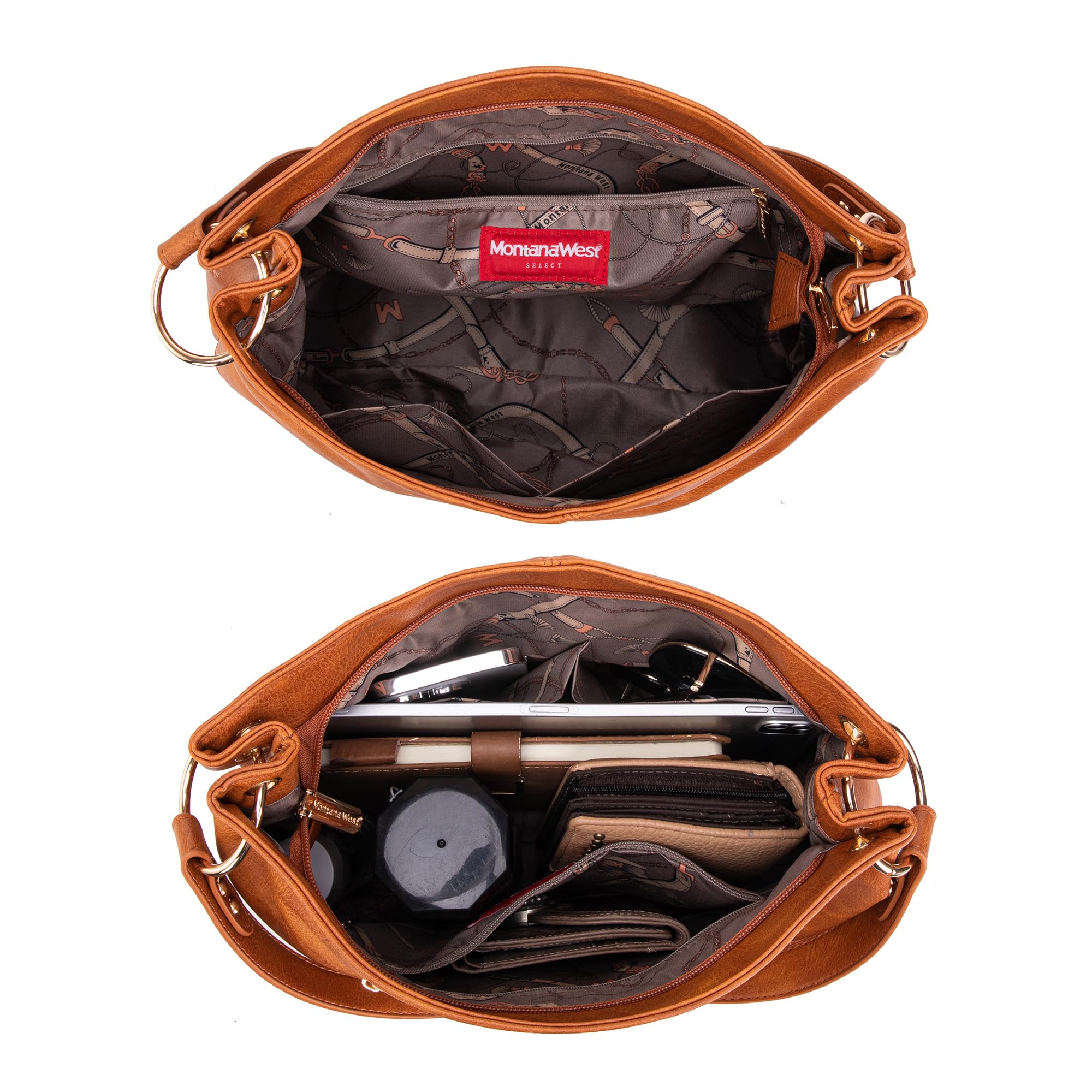 Foto 6 pulgar | Bolso Hobo Montana West Mwc-047dbr De Piel Grande Para Mujer - Venta Internacional.