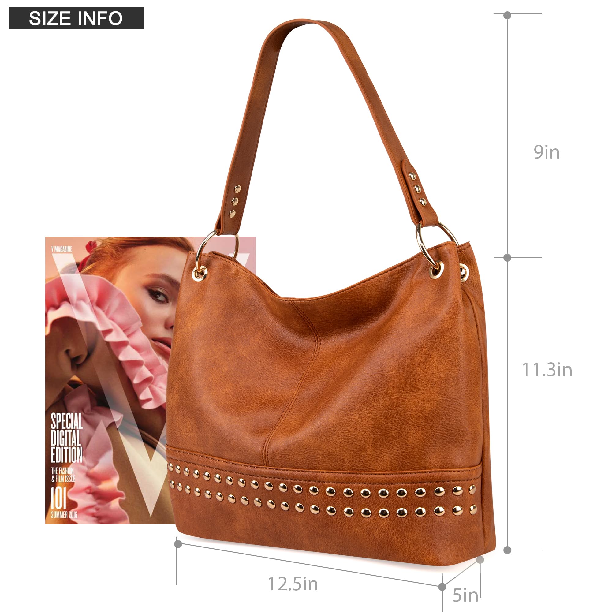 Foto 7 pulgar | Bolso Hobo Montana West Mwc-047dbr De Piel Grande Para Mujer - Venta Internacional.