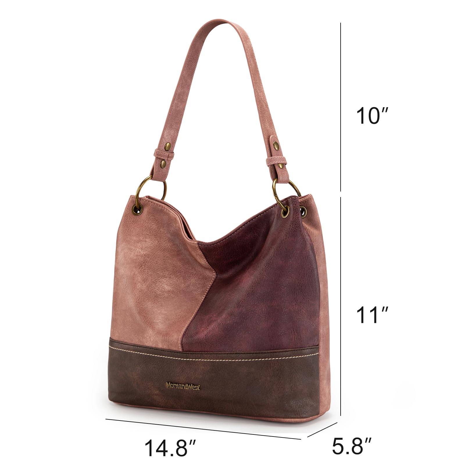 Foto 6 pulgar | Bolso Hobo Montana West Mwc-047fpk De Piel Grande Para Mujer - Venta Internacional.